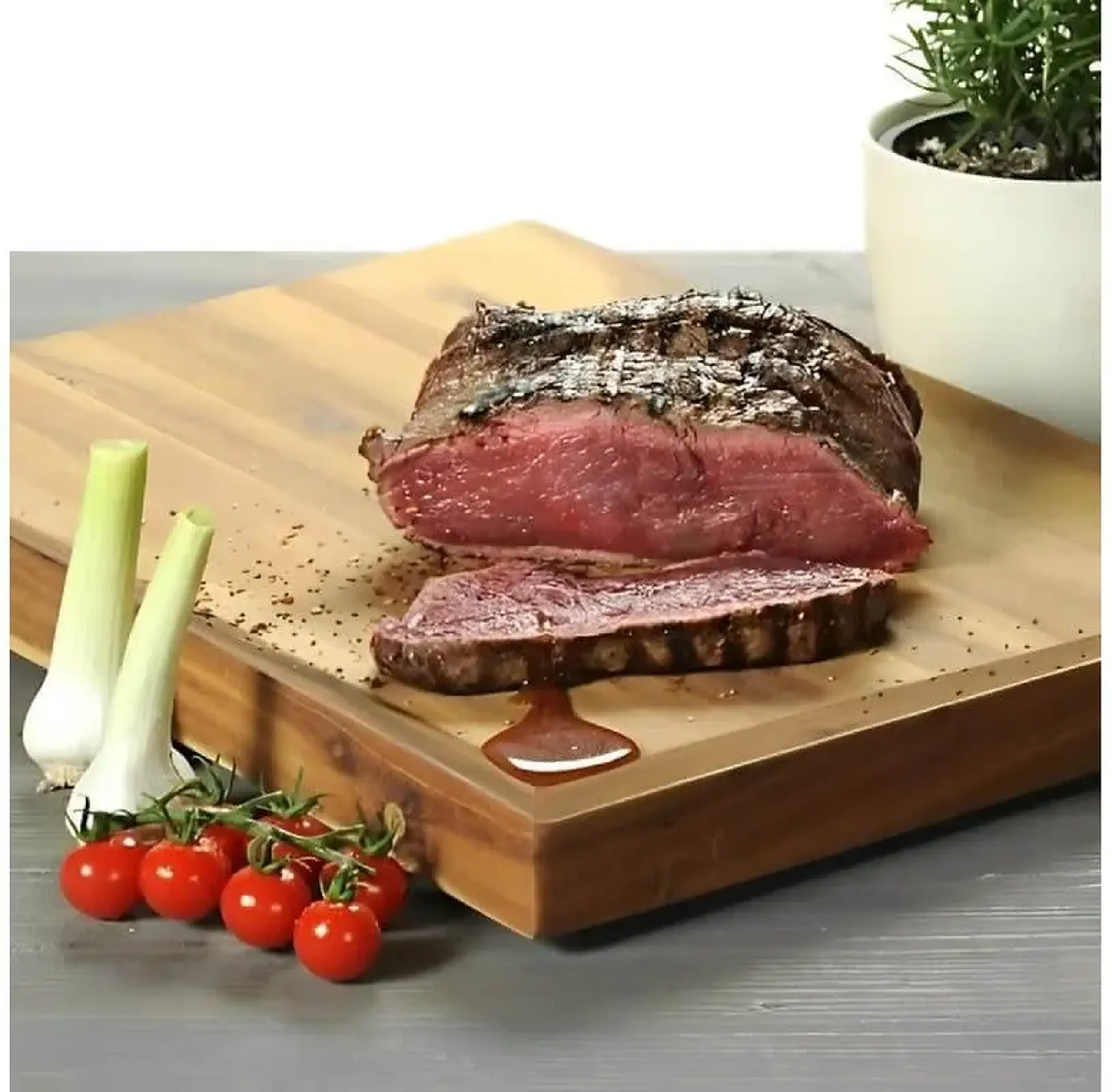 Platou din lemn pentru servirea cărnii – 38×28×3 cm, Kesper
