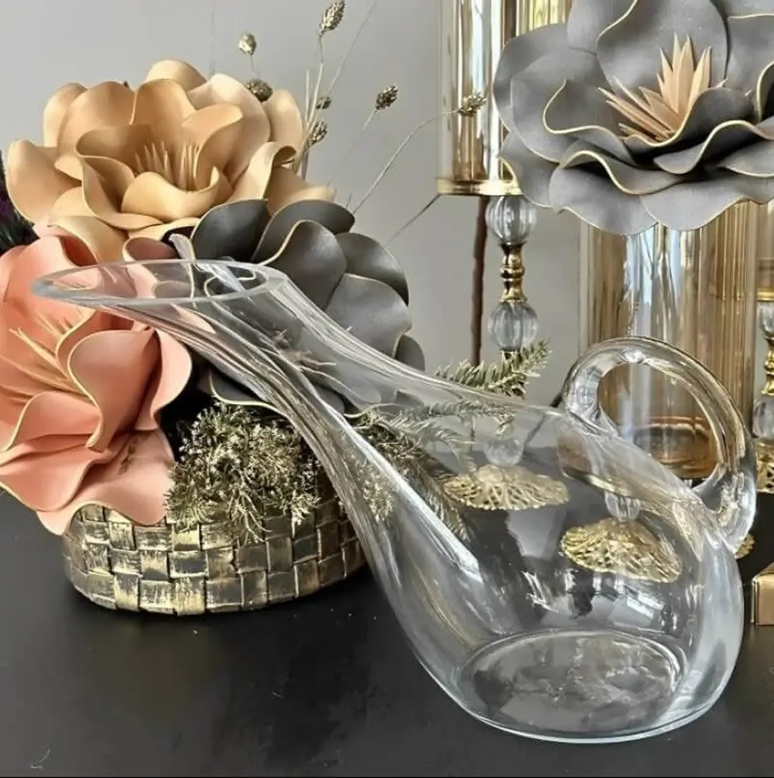 Decanter – ulcior din sticlă orizontal handmade Sencam Alegre Glass