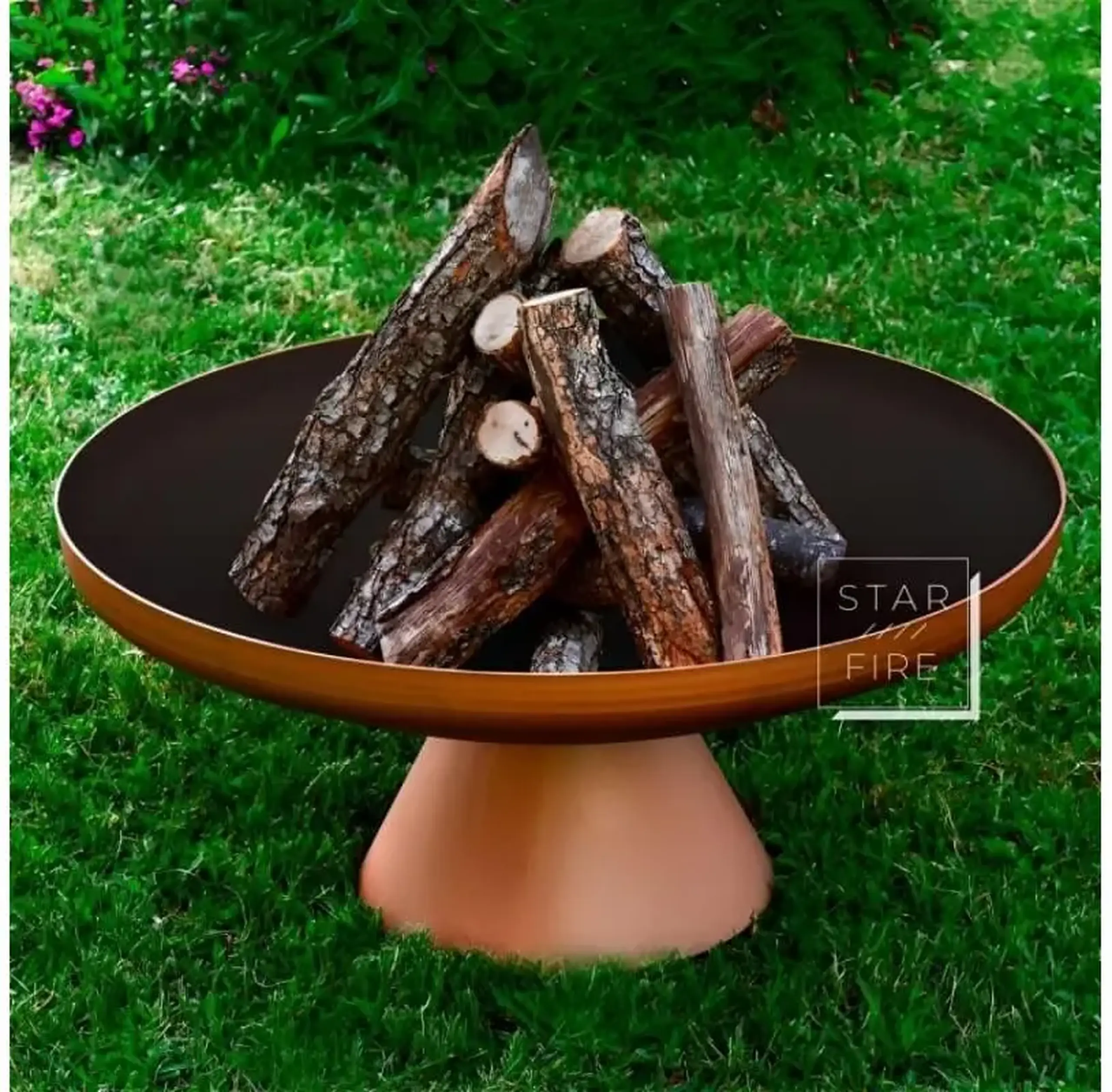 Bol pentru foc Helen Large din metal – focar decorativ pentru exterior