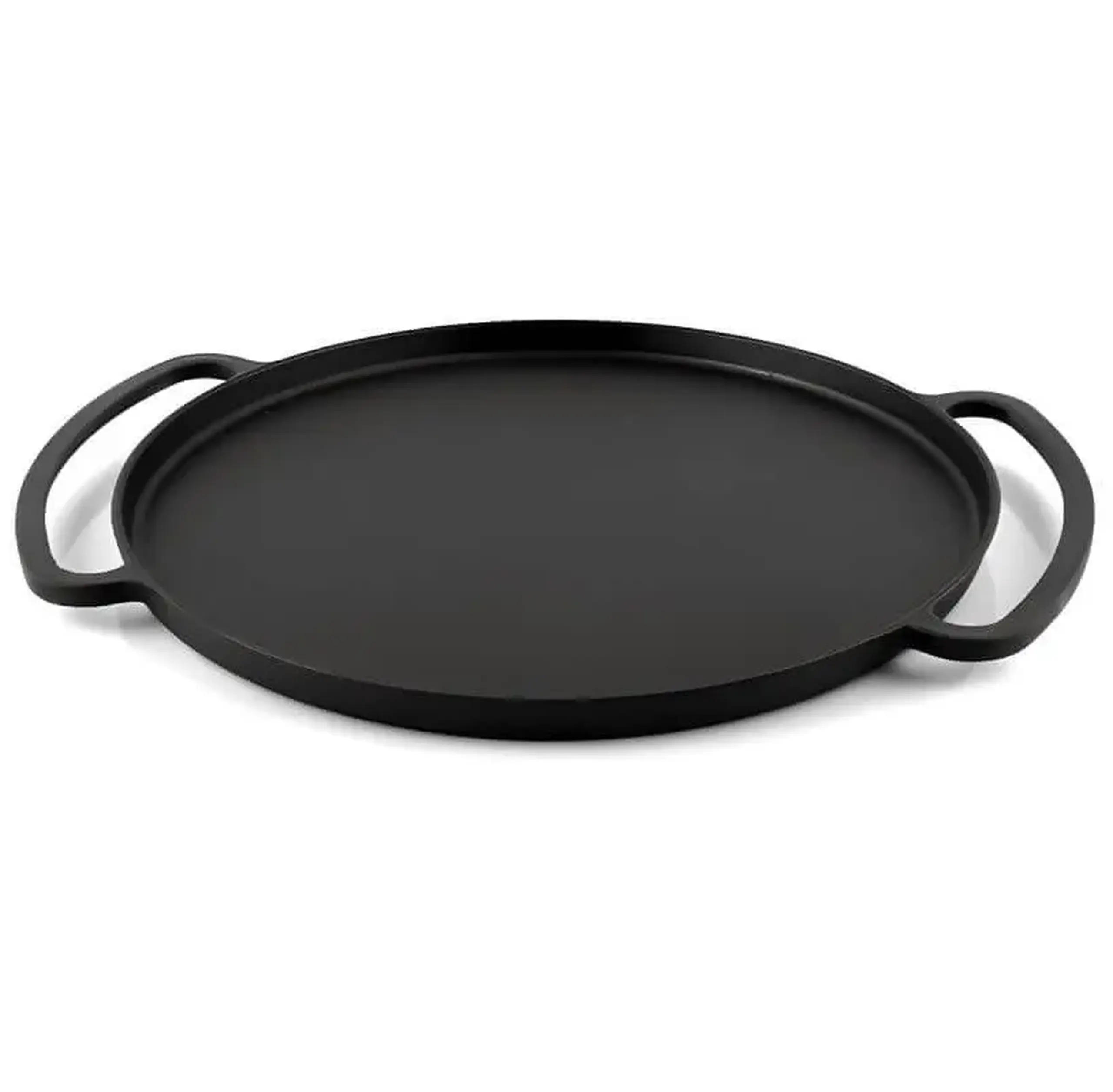 Tigaie / Tavă Pizza și Pancake-uri din Fontă Emailată, 28 cm, Negru (SIL-6028)