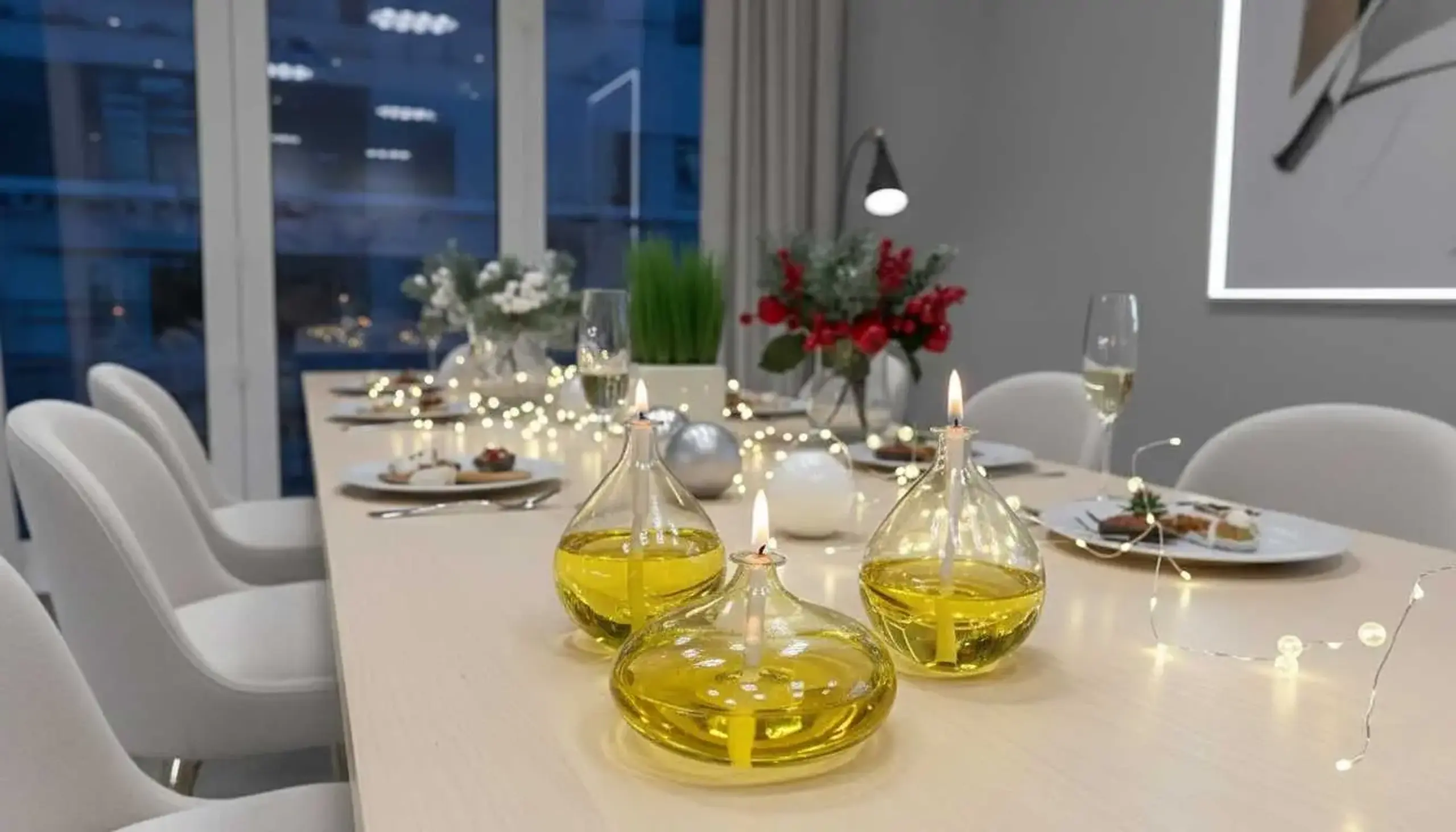 Lampă deocrativă Hope, set, 3 buc+200ml ulei, Glassic