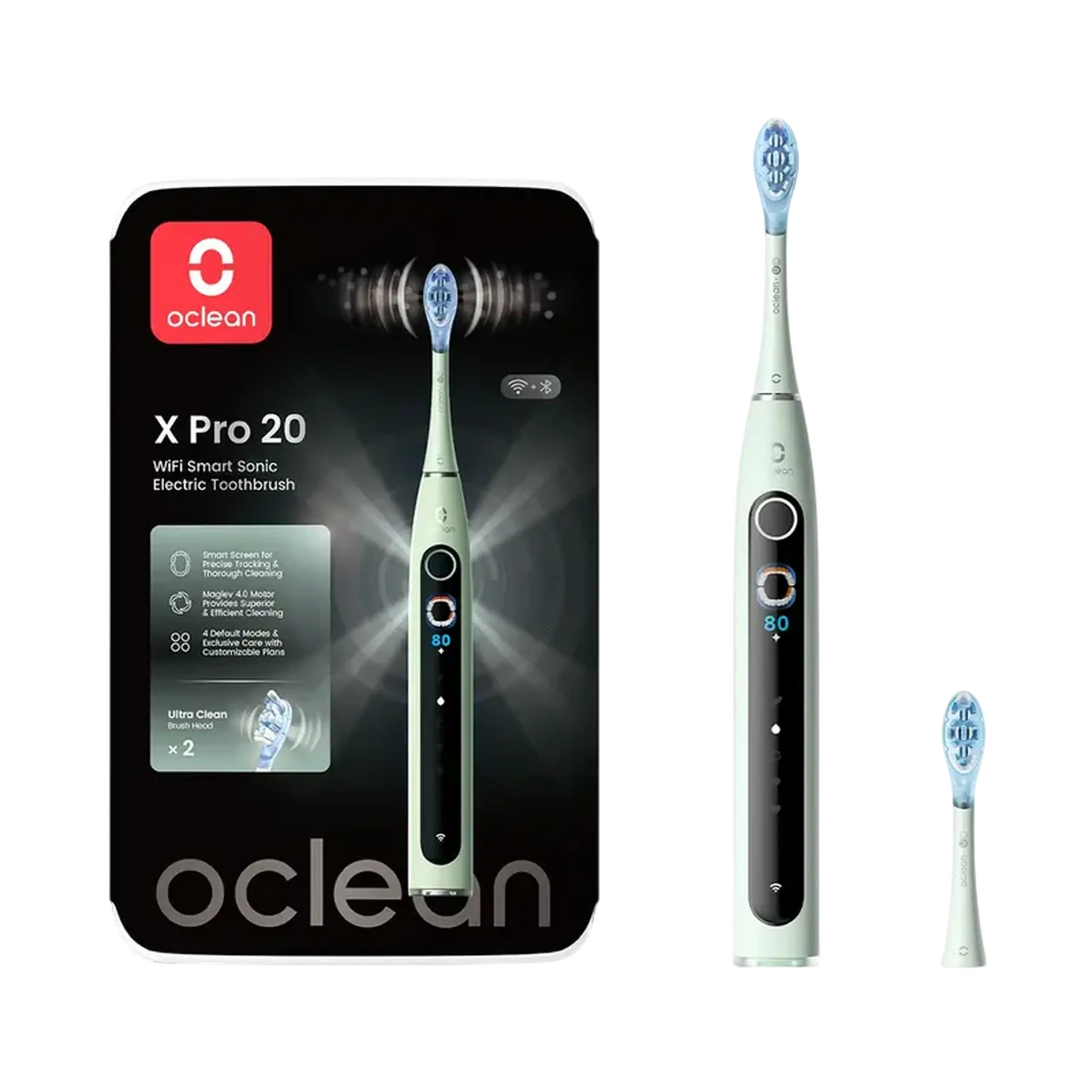 Periuță de dinți electrică Oclean X Pro 20, Verde