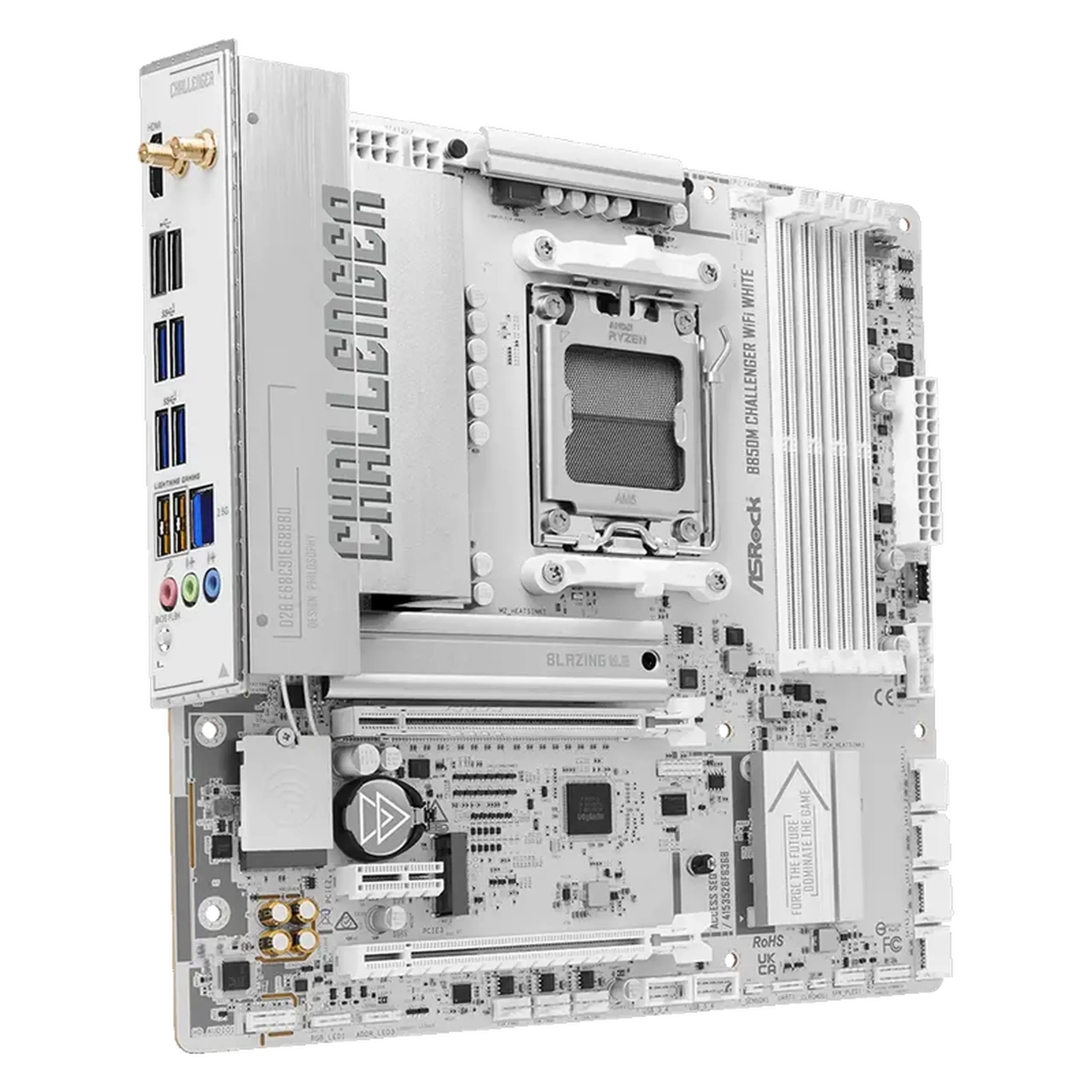 Placă de bază ASRock B850M CHALLENGER WIFI WHITE, AMD B850, Micro-ATX