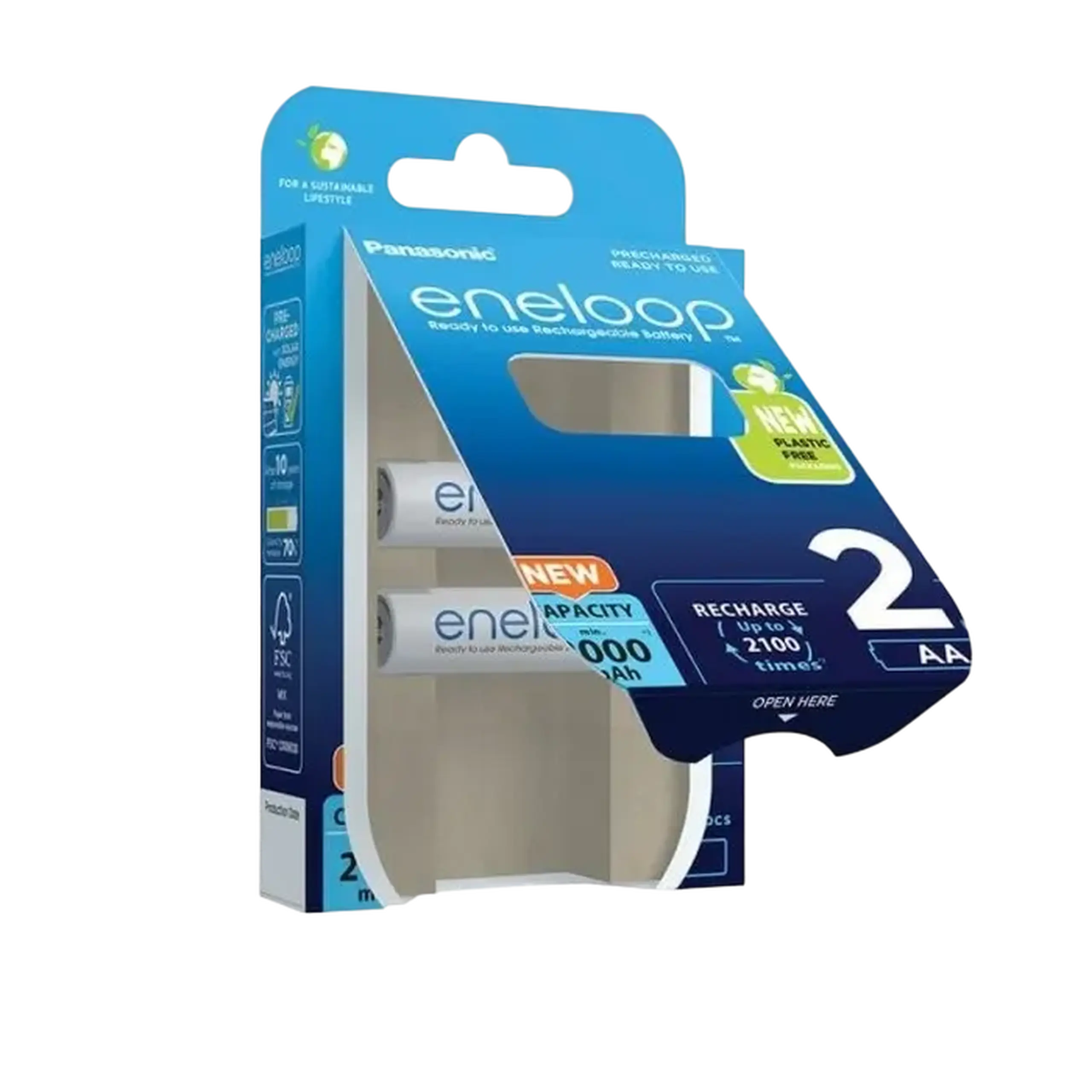 Acumulatori Panasonic BK-3MCDE/2CP, AA, 2000mAh, 2buc.