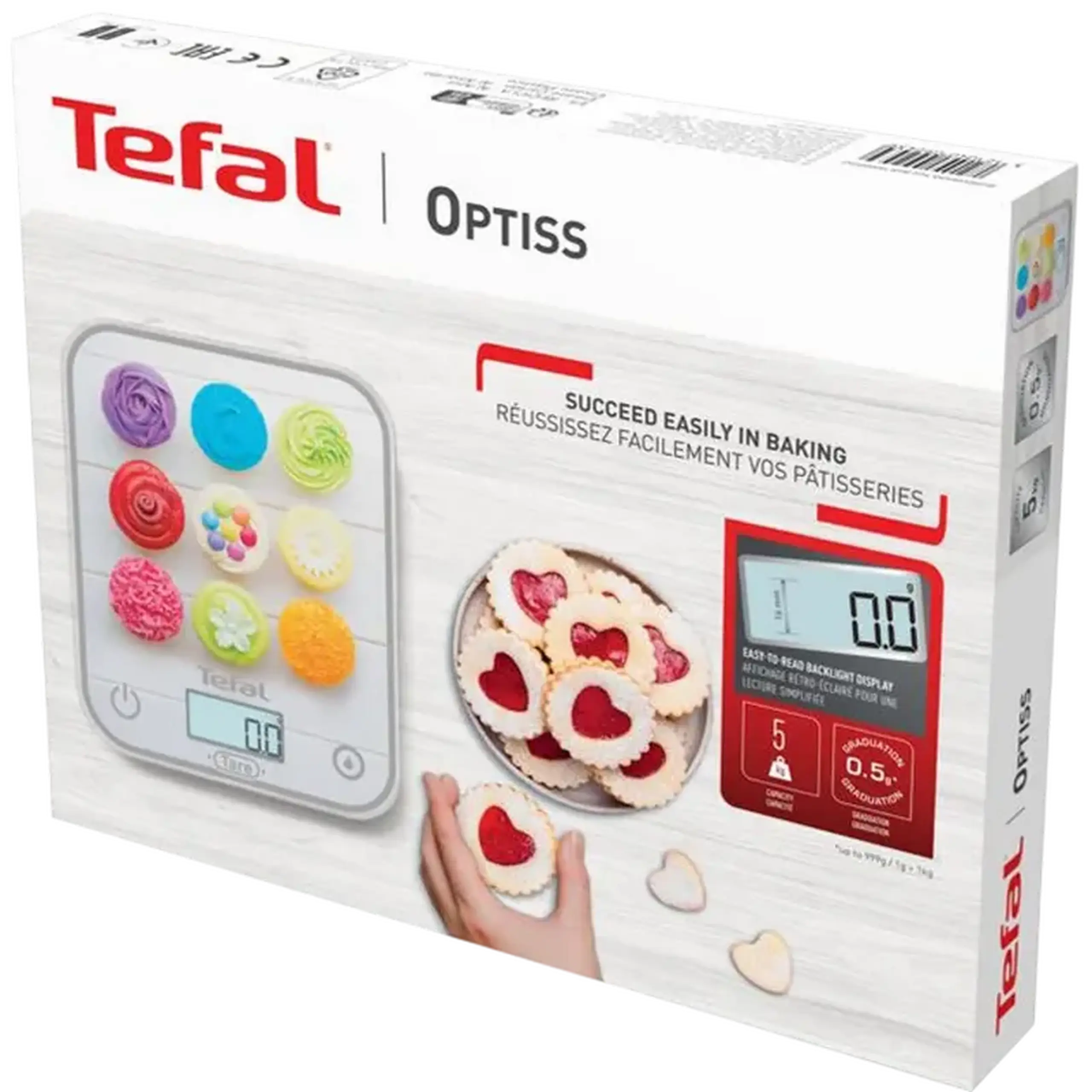 Cântar electronic de bucătărie Tefal BC50D4V0, Gri