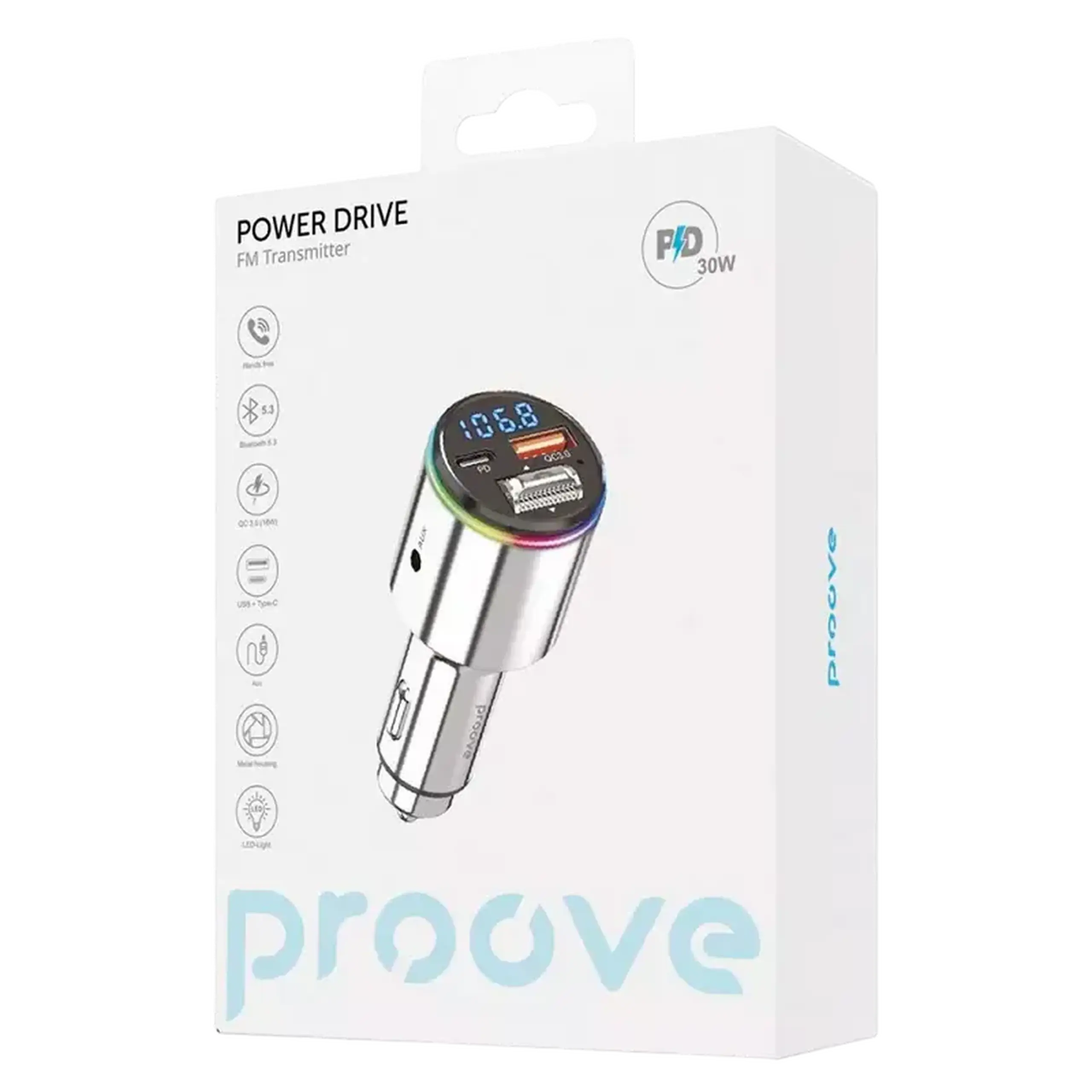 Modulator FM Proove Power Drive, Argintiu