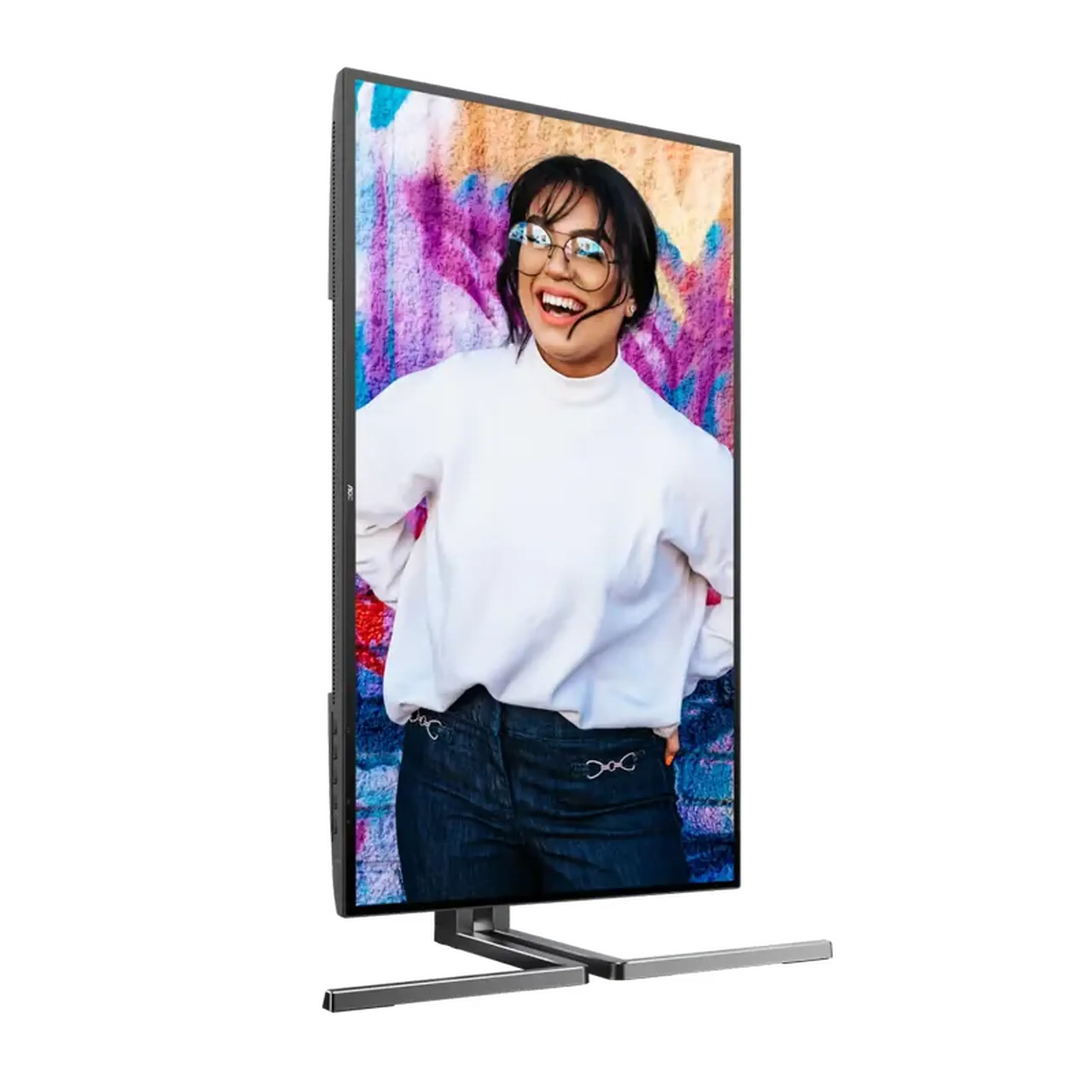27" AOC U27U3CV, negru, IPS, 3840x2160, 60 Hz, Adaptive Sync, 4 ms, 400 cd, HDR400, HDMI+DP+USB+TypeC,Spkrs,Pivo