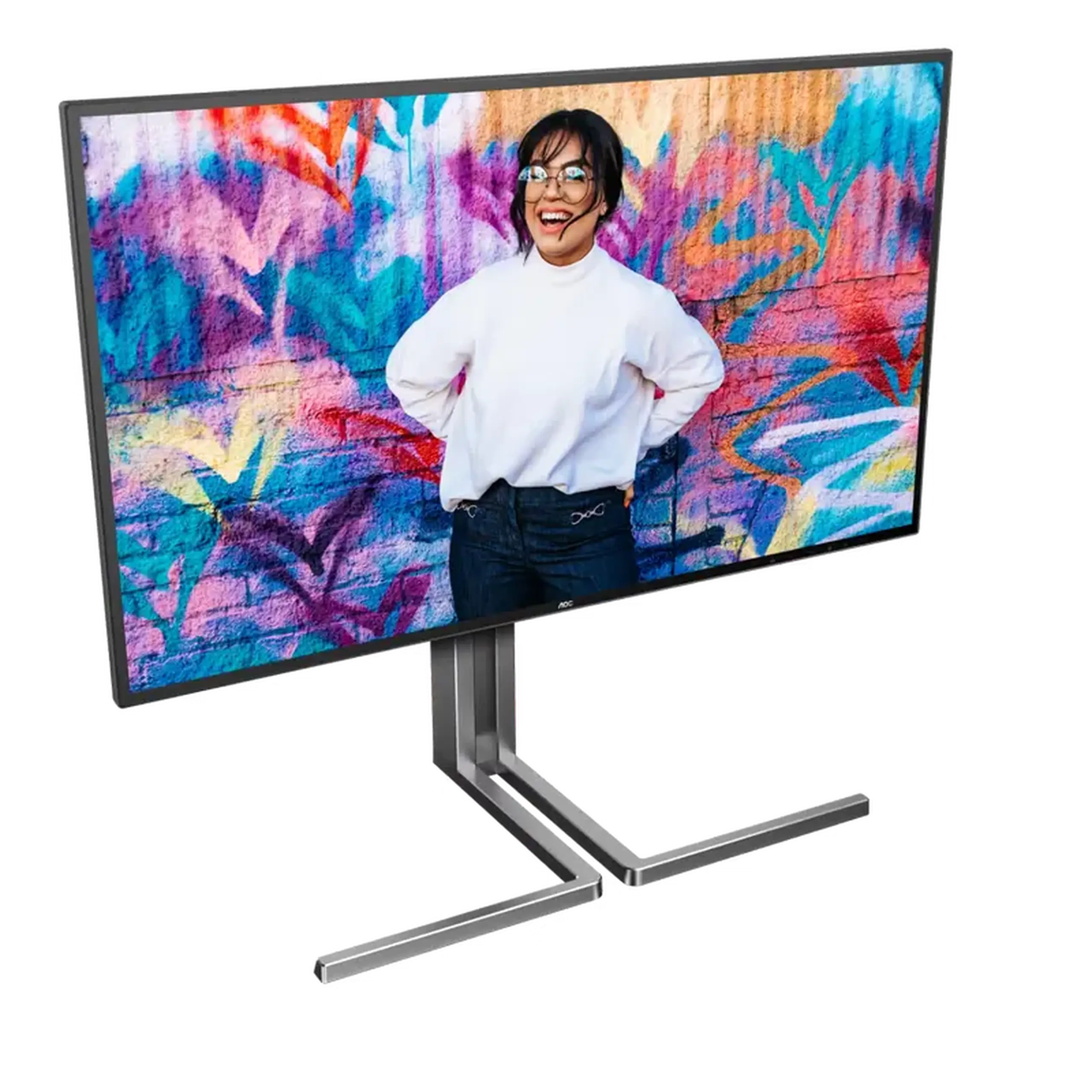 27" AOC U27U3CV, negru, IPS, 3840x2160, 60 Hz, Adaptive Sync, 4 ms, 400 cd, HDR400, HDMI+DP+USB+TypeC,Spkrs,Pivo