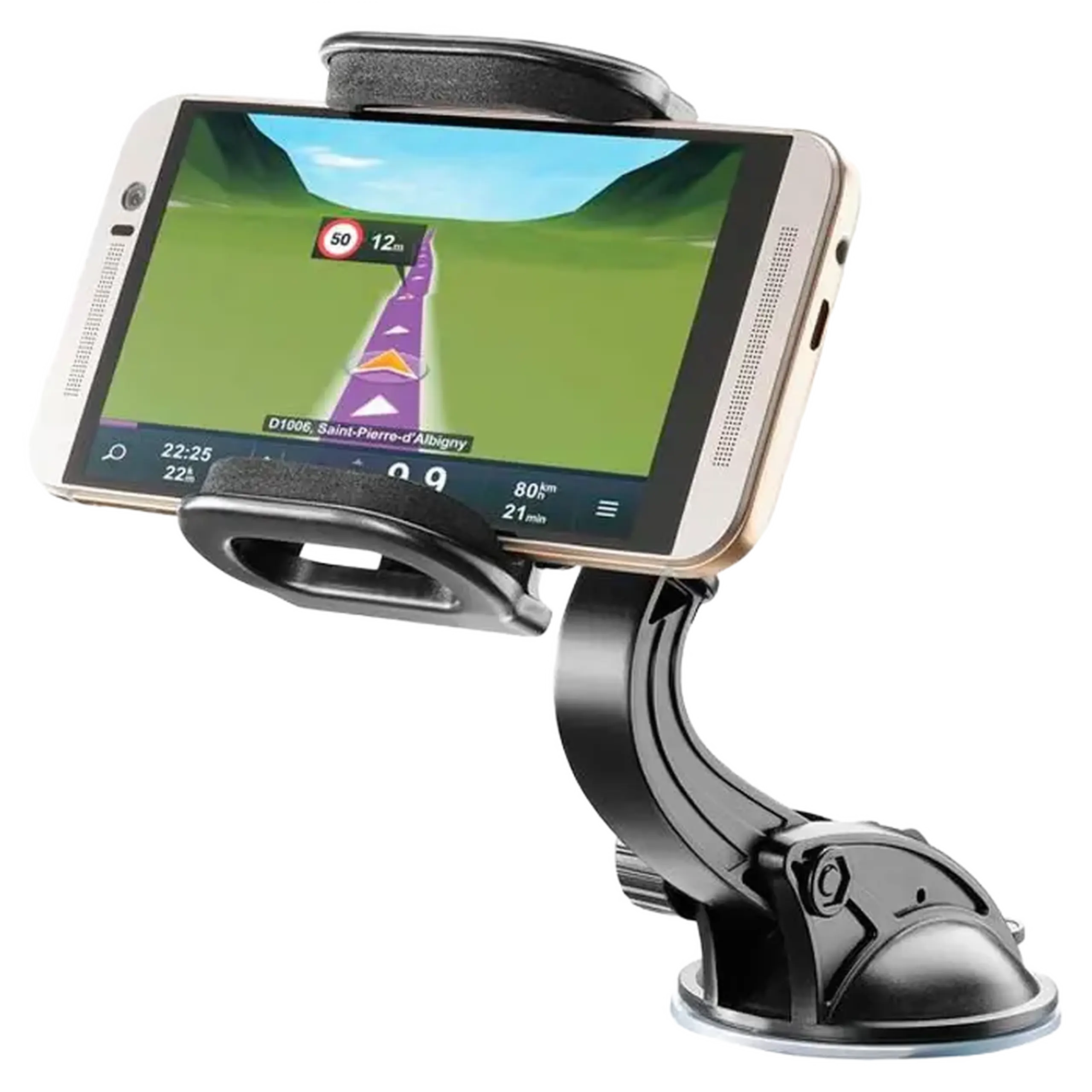 Suport Auto Cellularline Hug Flexi - Universal, Negru