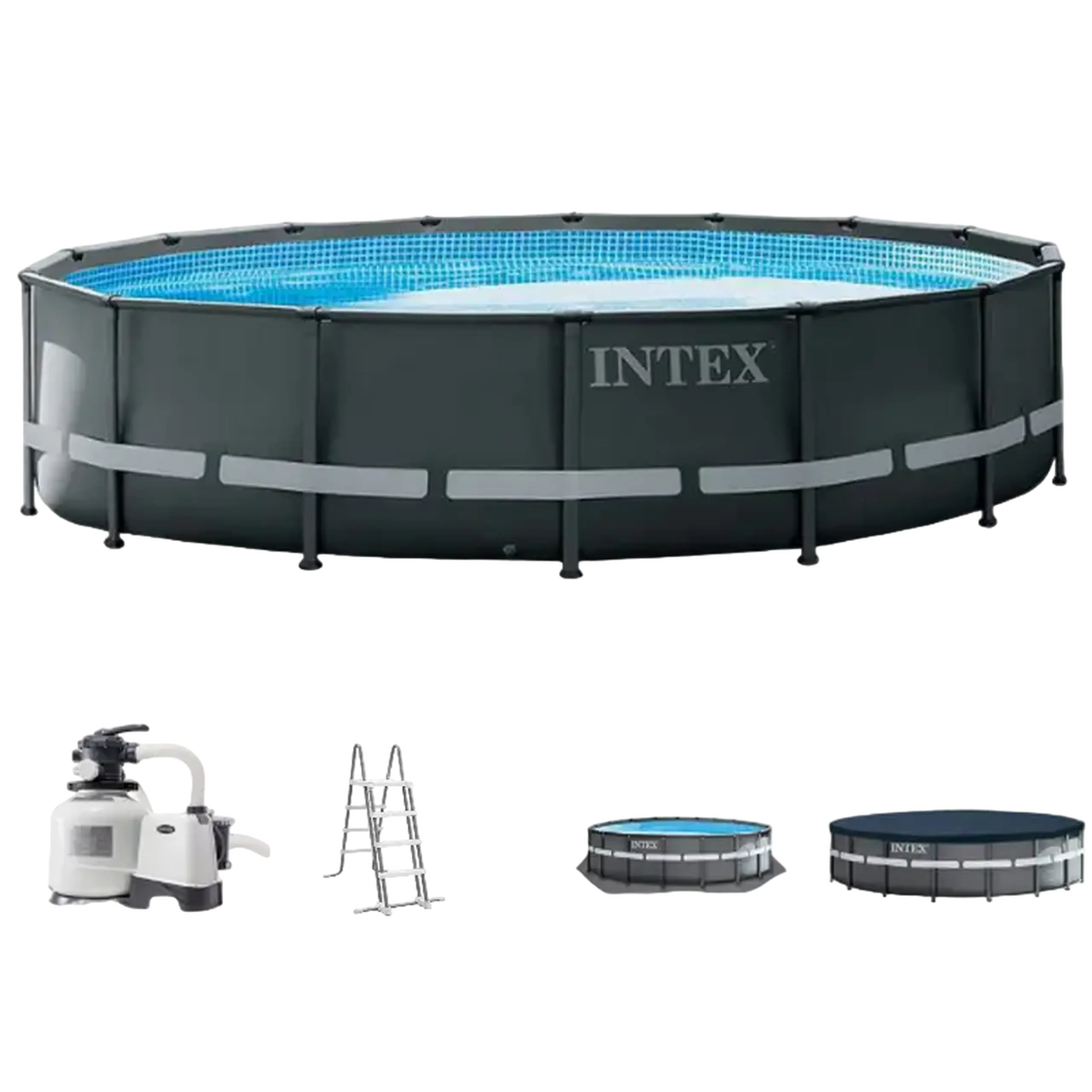 Piscină cu cadru metalic Intex XTR Frame, 19156L, Negru, 26326