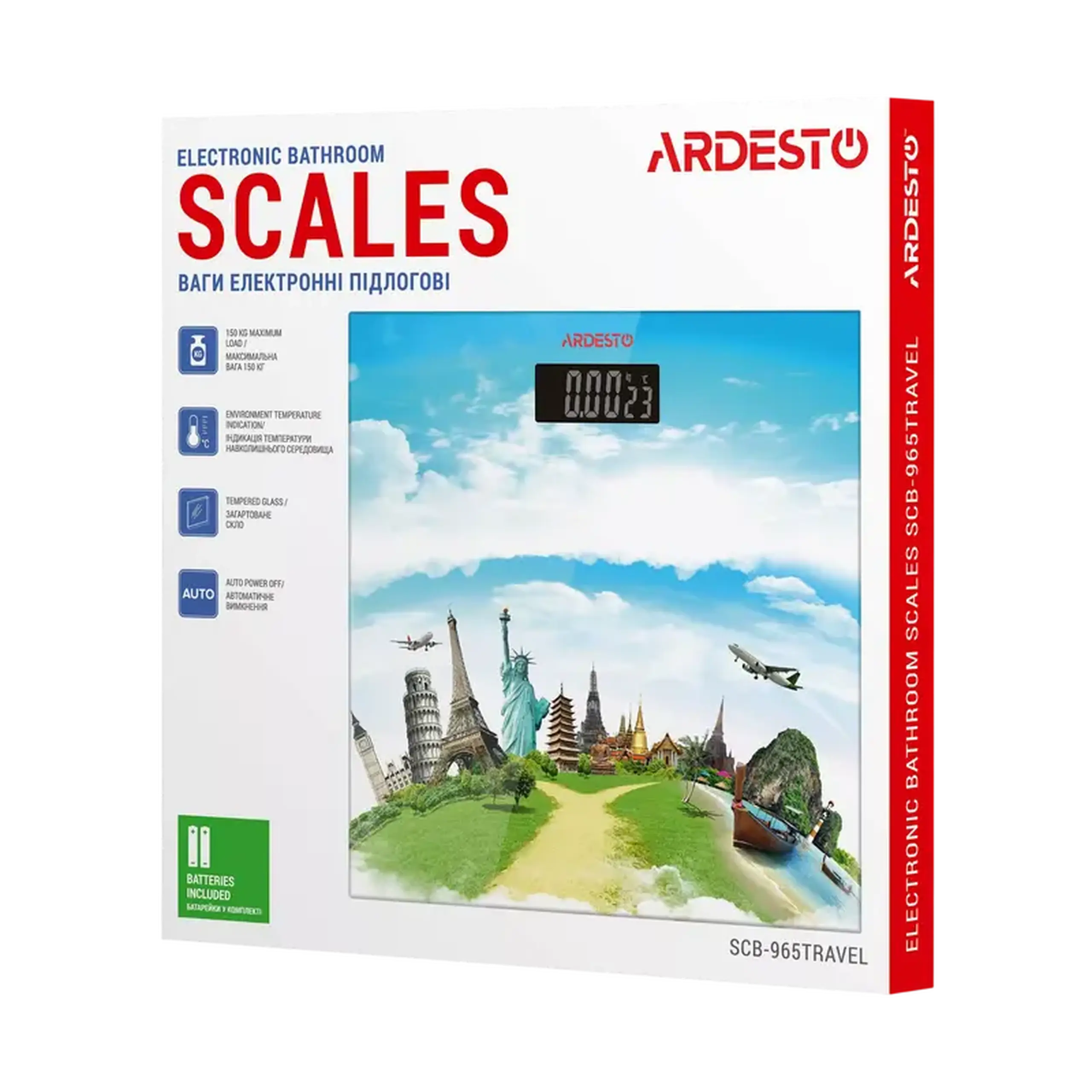 Cântar de podea Ardesto SCB-965TRAVEL, Multicolor