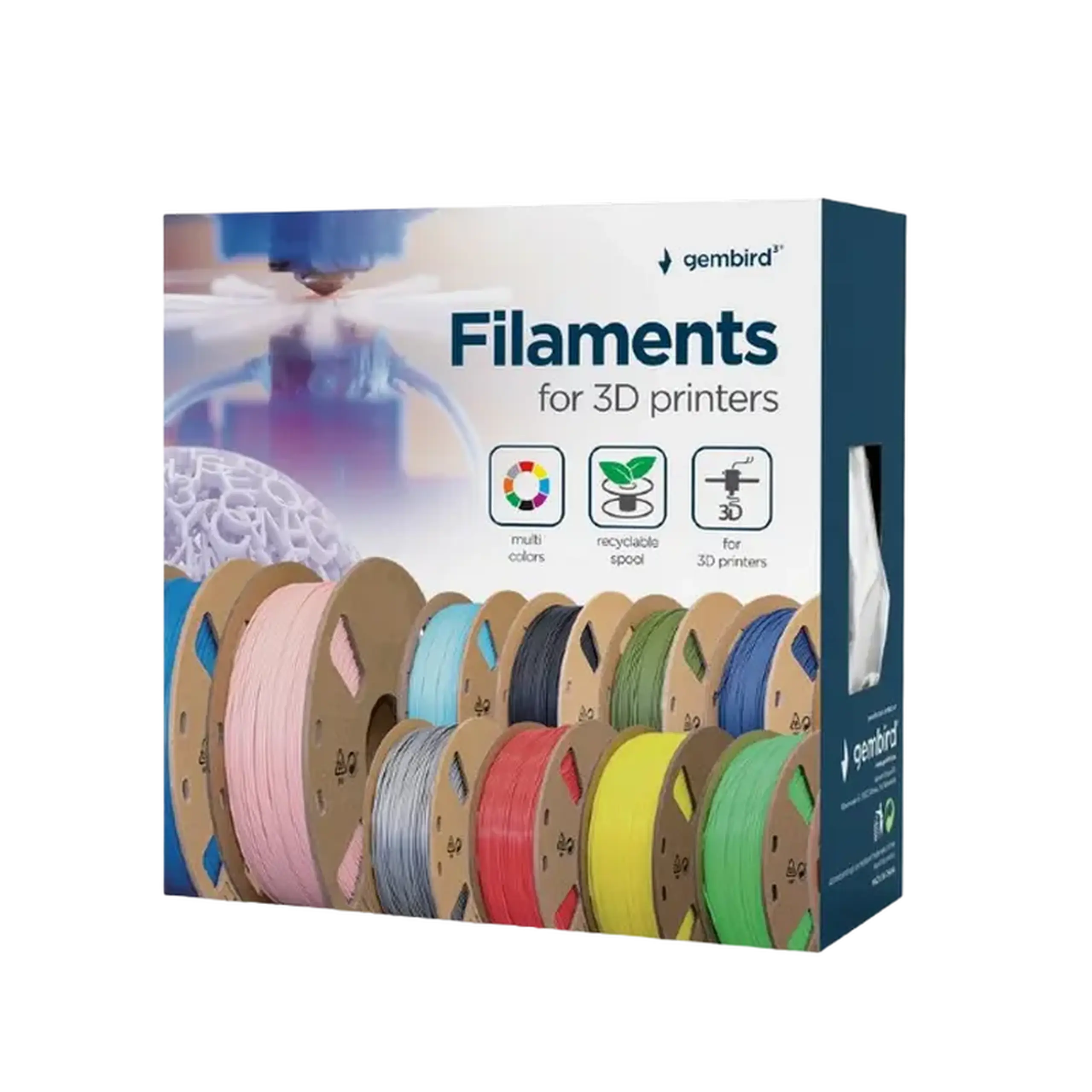 Filament pentru imprimantă 3D Gembird 3DP-PETG1.75-01-Y, PETG, Galben, 1.75 mm, 1kg