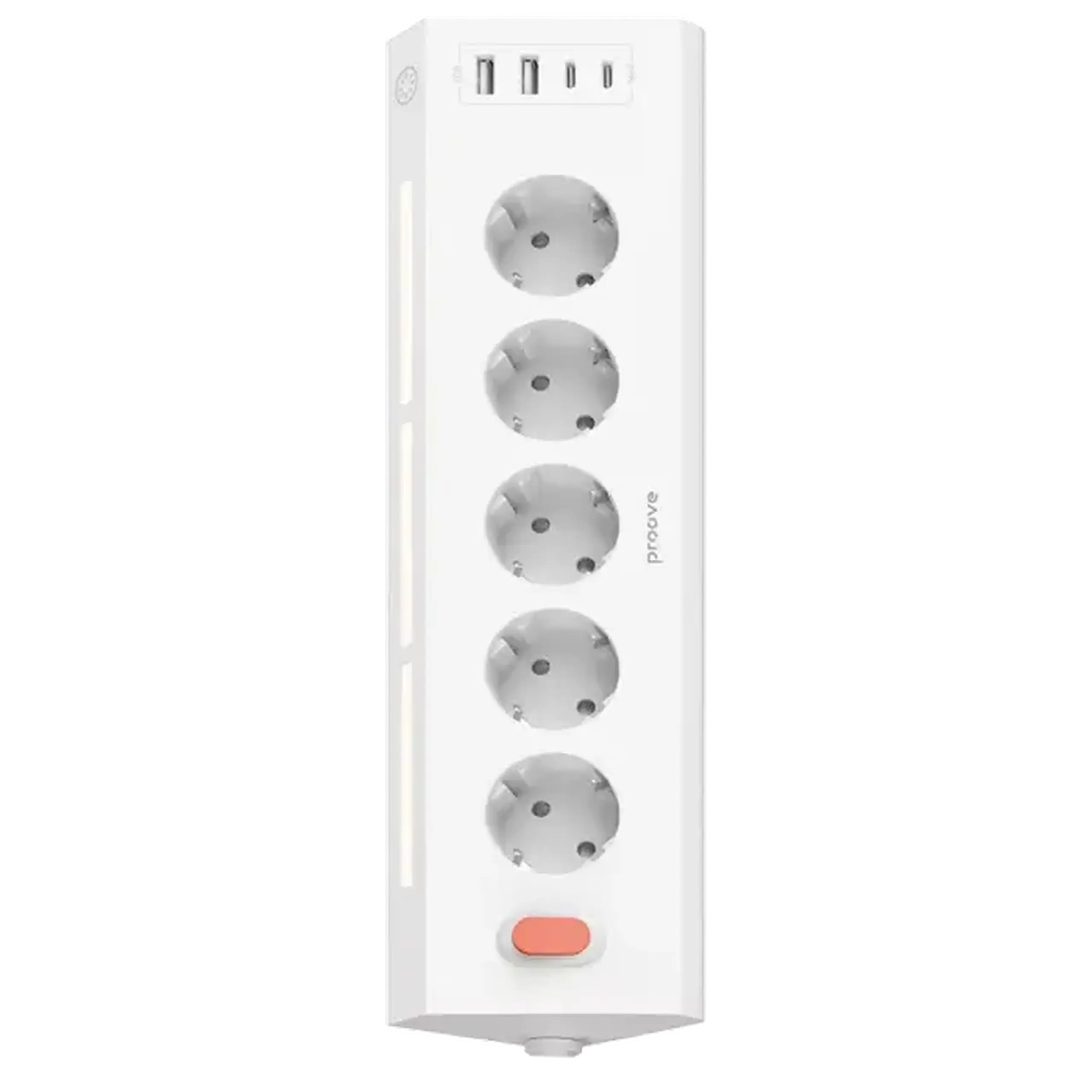 Prelungitor electric Proove Prism Socket, 5 Prize, 1,6m, Alb
