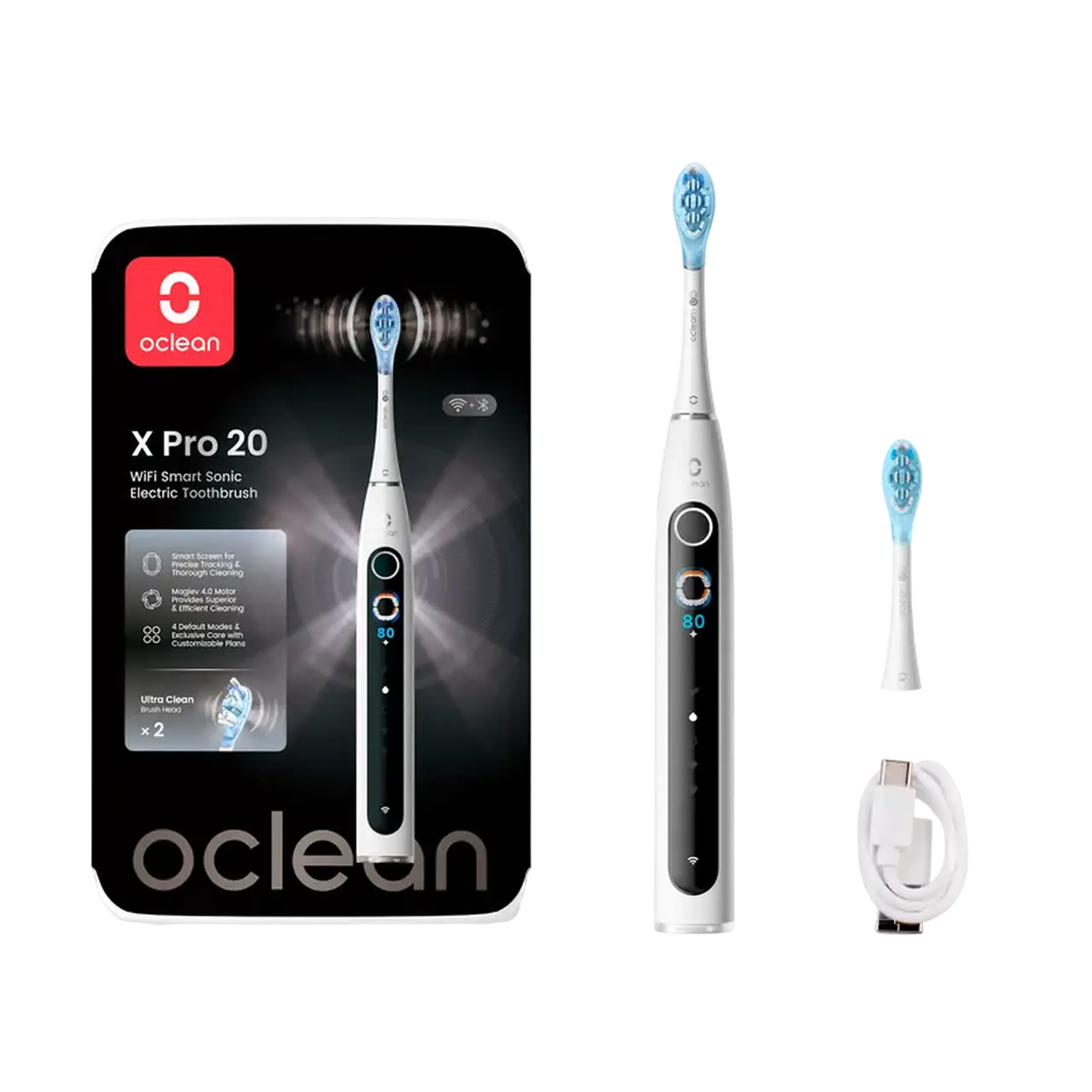 Periuță de dinți electrică Oclean X Pro 20, Alb
