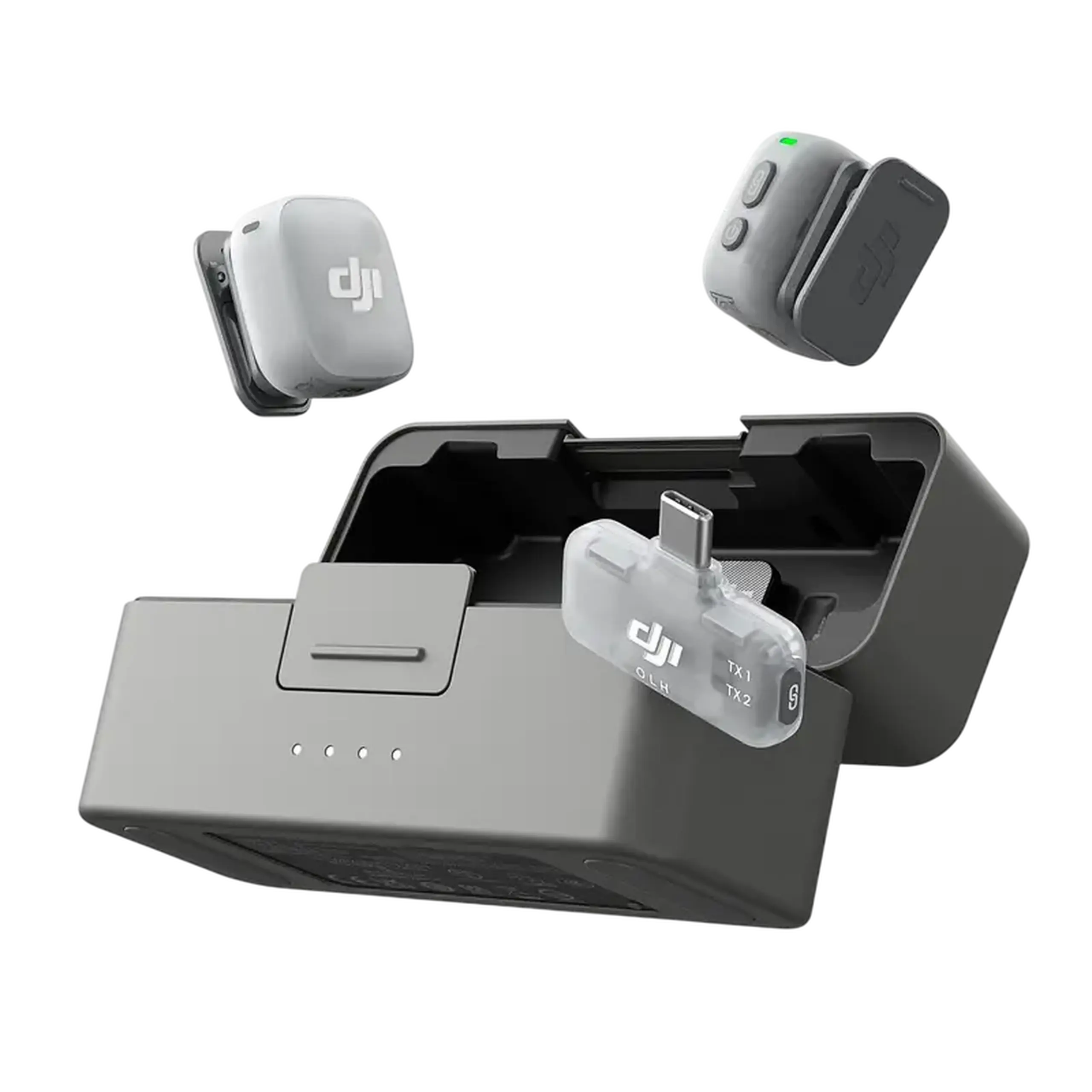 Microfon portabil pentru înregistrare vocală DJI Mic Mini 2 (2 TX + 1 RX + Charging Case), Fără fir, Negru