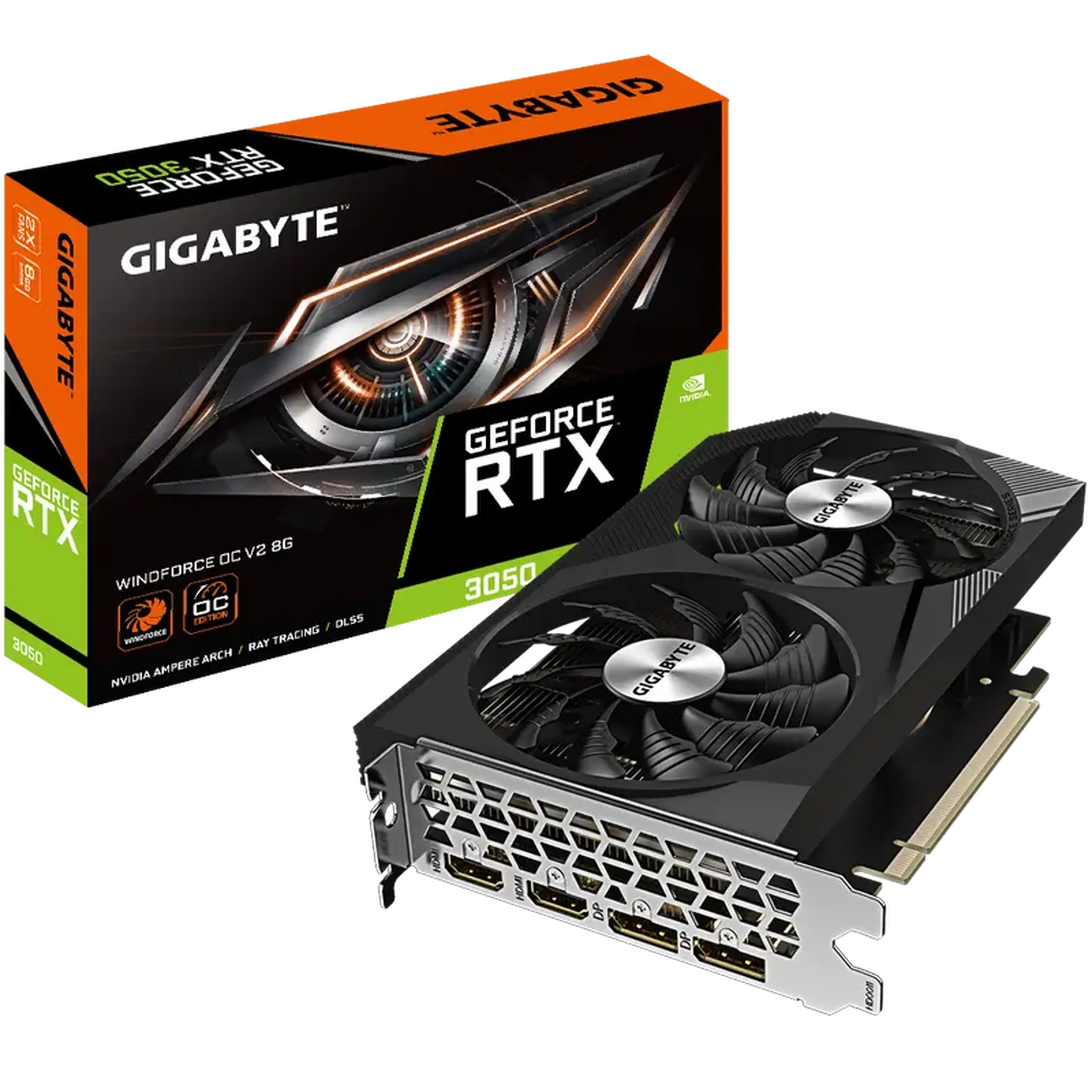 Placă Video Gigabyte GV-N3050WF2OCV2-8GD, 8GB GDDR6 128bit