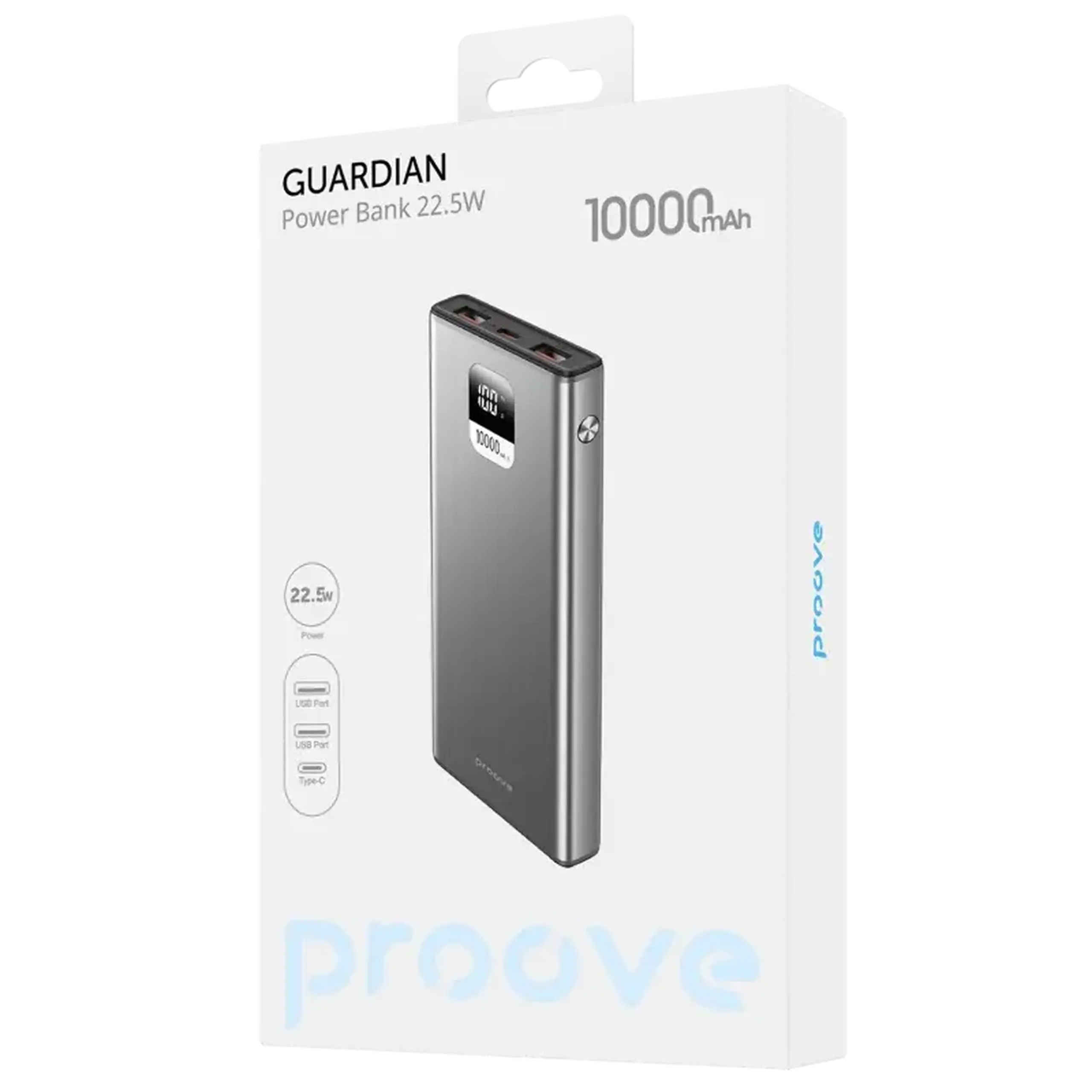 Acumulator extern Proove Guardian, 10000mAh, Gri