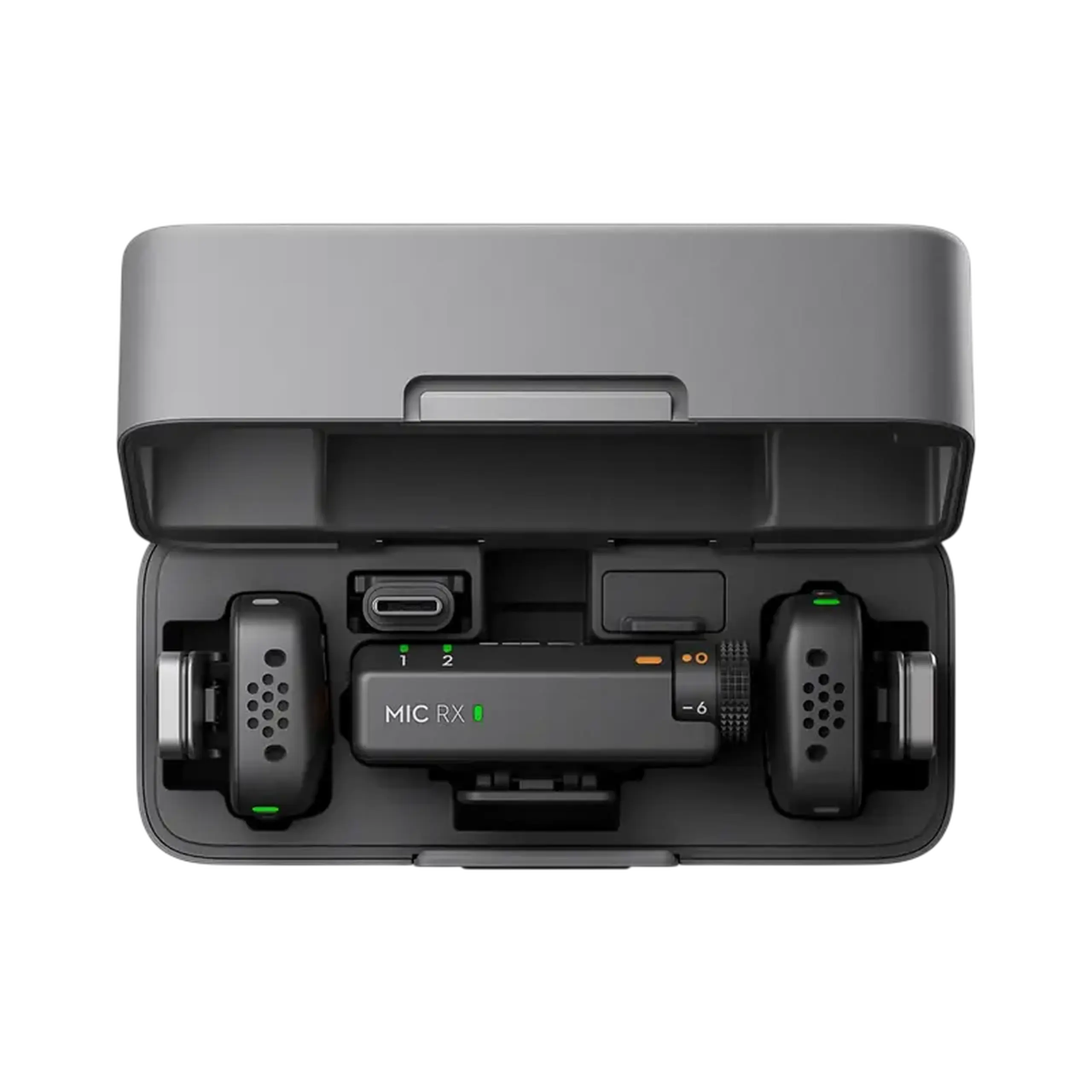 Microfon portabil pentru înregistrare vocală DJI Mic Mini (2 TX + 1 RX + Charging Case), Fără fir, Negru