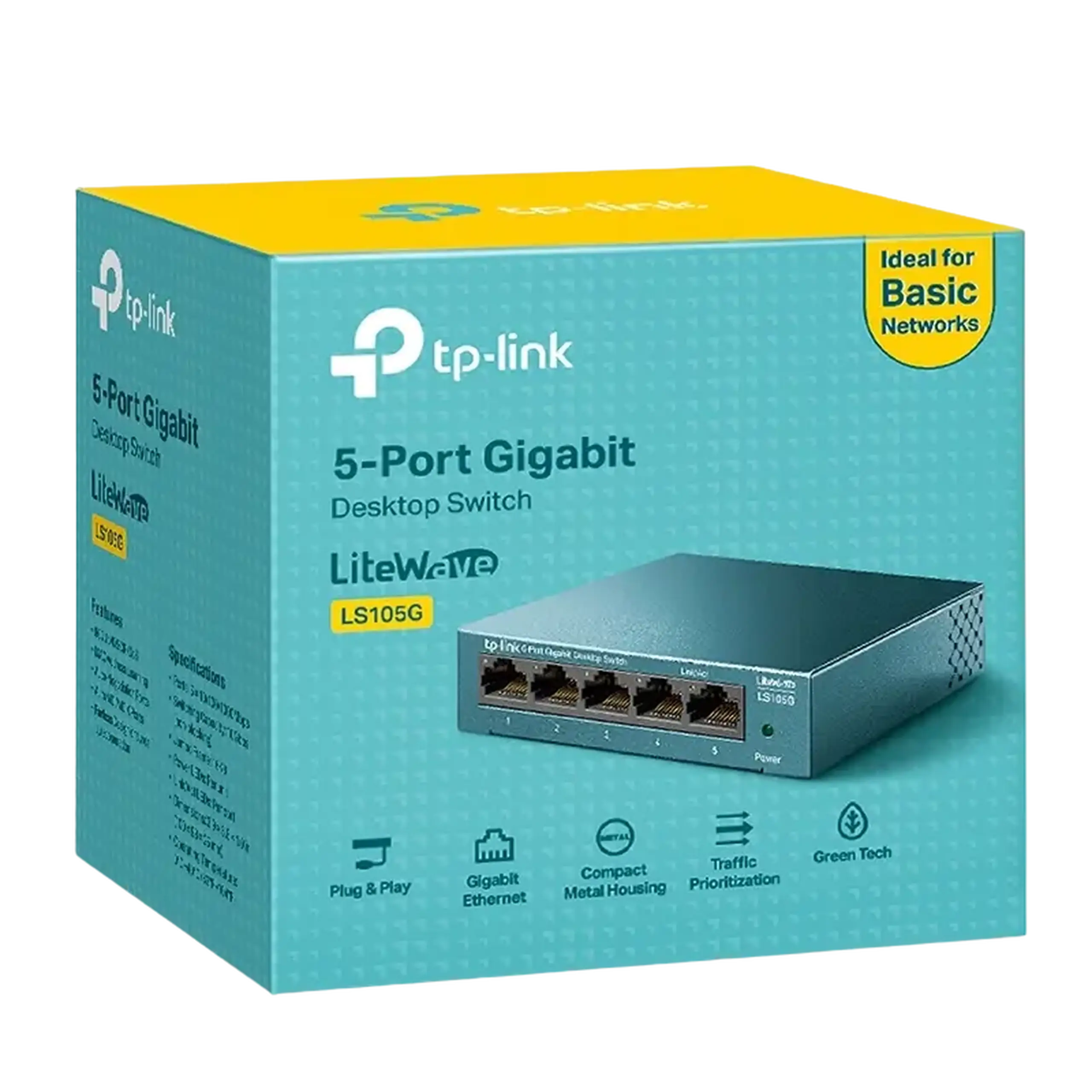 Switch de rețea TP-LINK LS105G, 5x 10/100/1000 Mbps