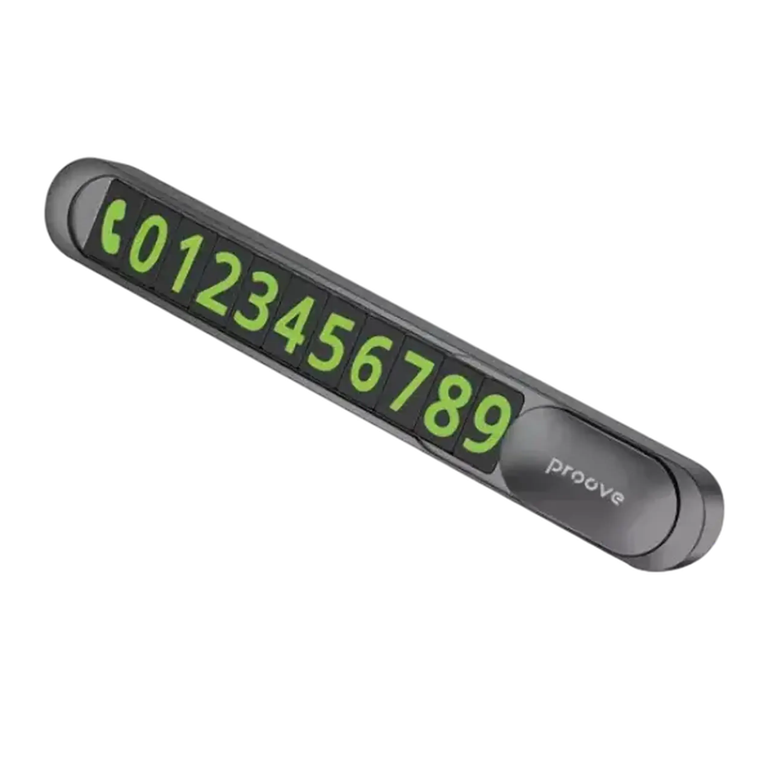 Parking Card Proove Parking Number Plate Metal Lock, Dark Gray
