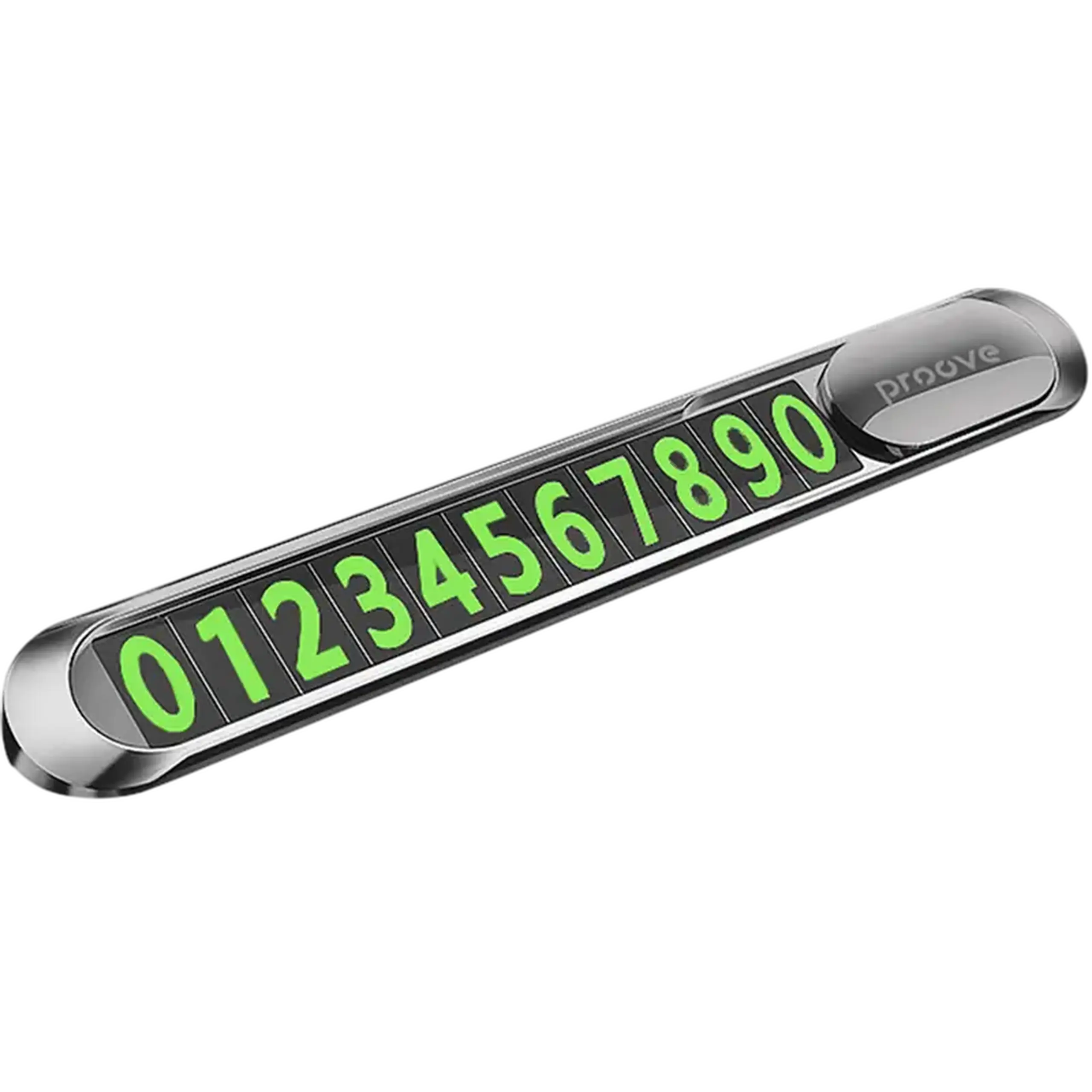 Cartela de parcare Proove Parking Number Plate Metal Lock, Gri inchis