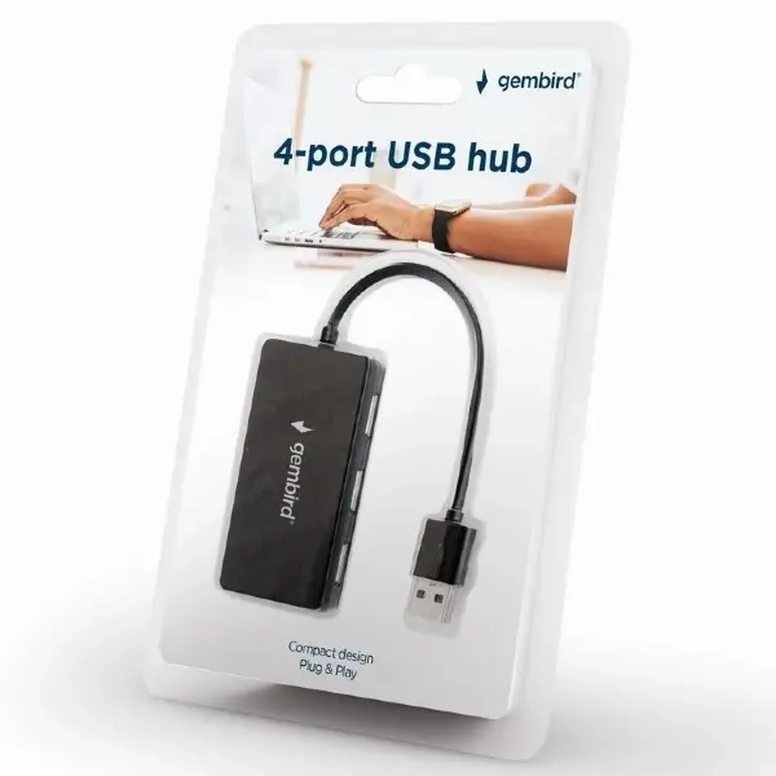 Hub USB 2.0 cu 4 porturi Gembird "UHB - U2P4 - 04", negru