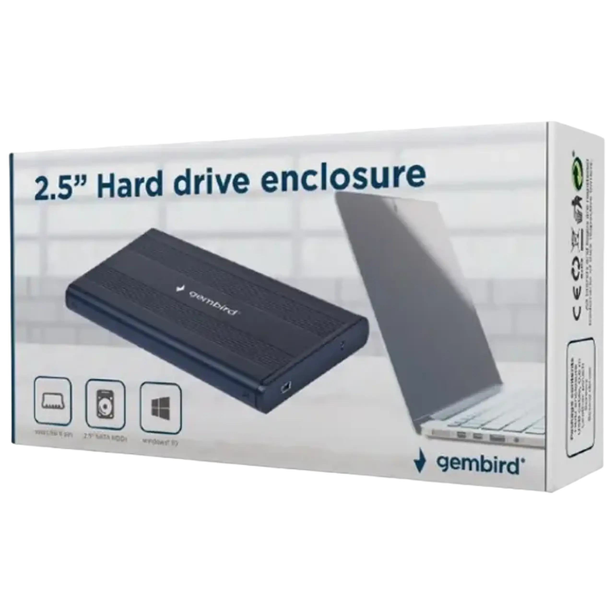 Carcasă externă Gembird EE2-U2S-5, Negru (EE2-U2S-5)
