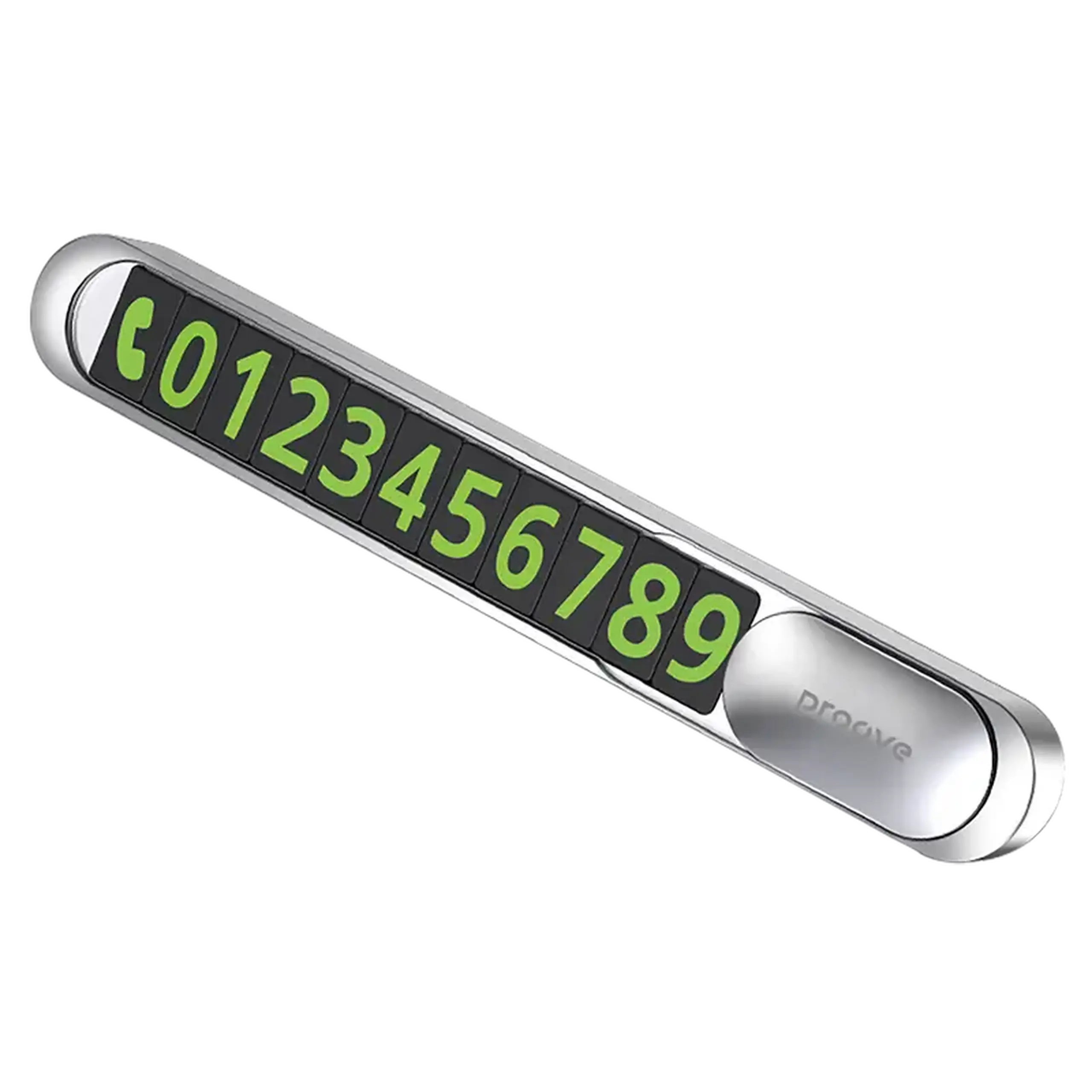 Cartela de parcare Proove Metal Lock, Argintiu