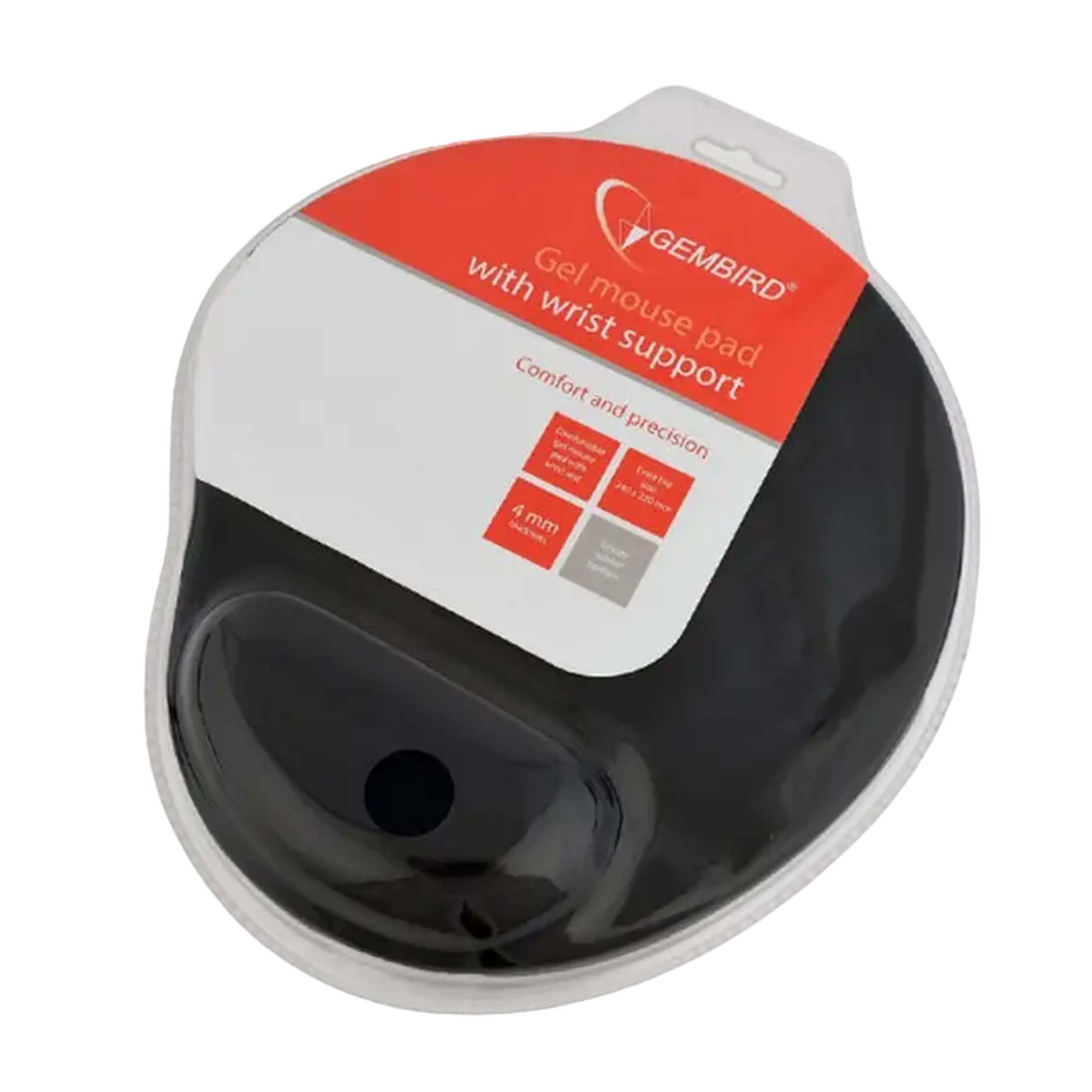 Mouse Pad Gembird MP-GEL-BK, 240mm x 220mm, Negru