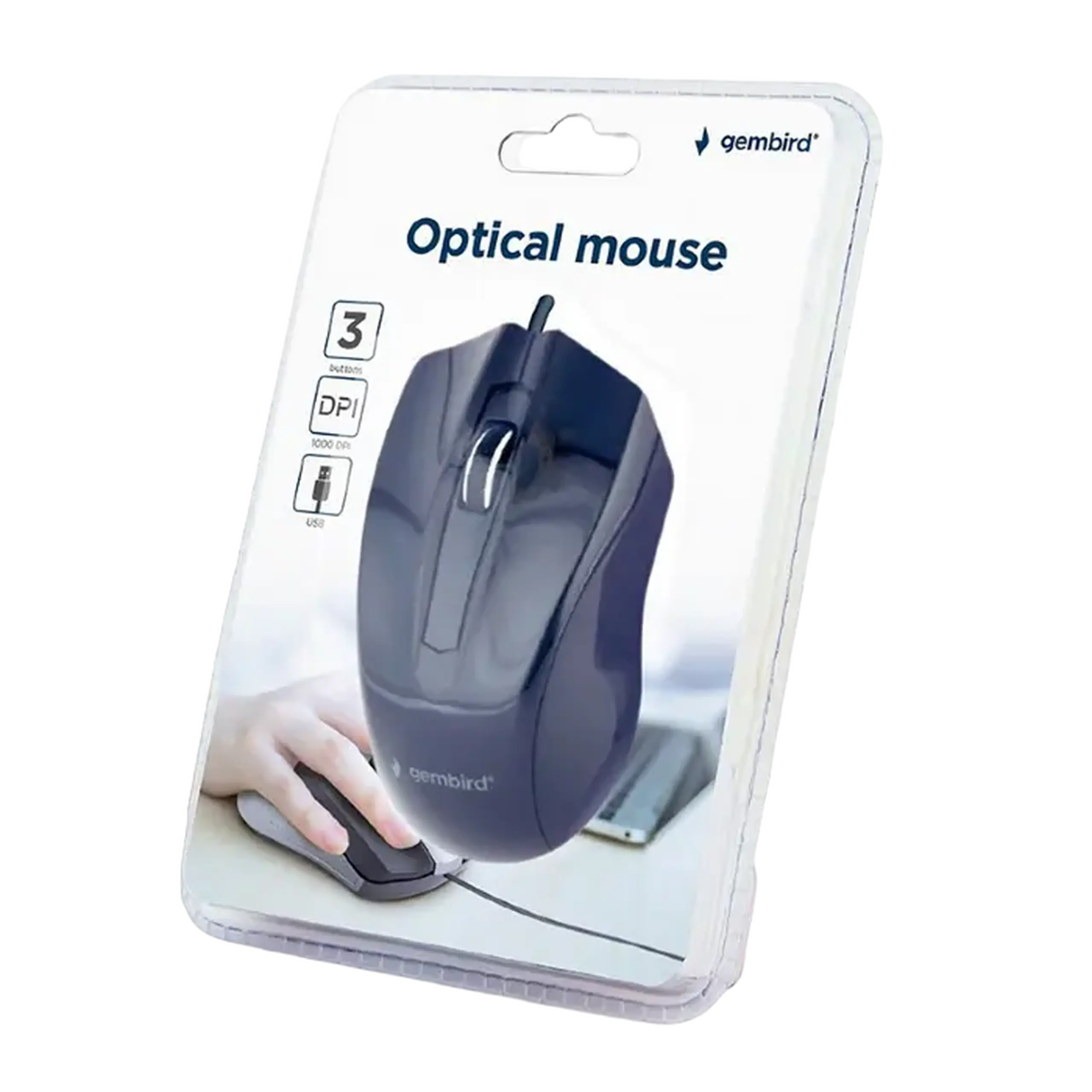 Mouse Gembird MUS-3B-01, Negru