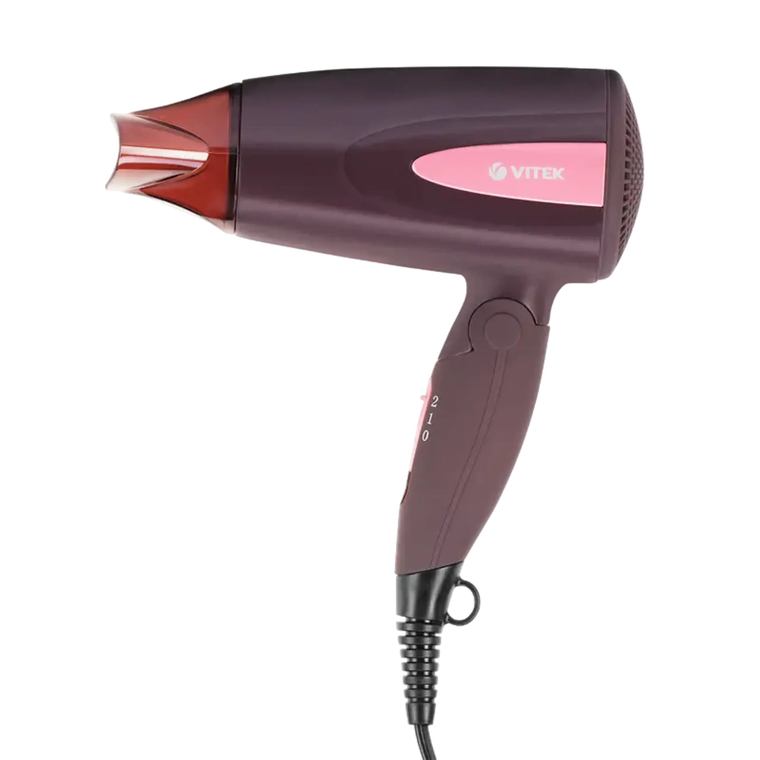 Uscător de păr compact VITEK VT-2261, 1300 W, Bordo