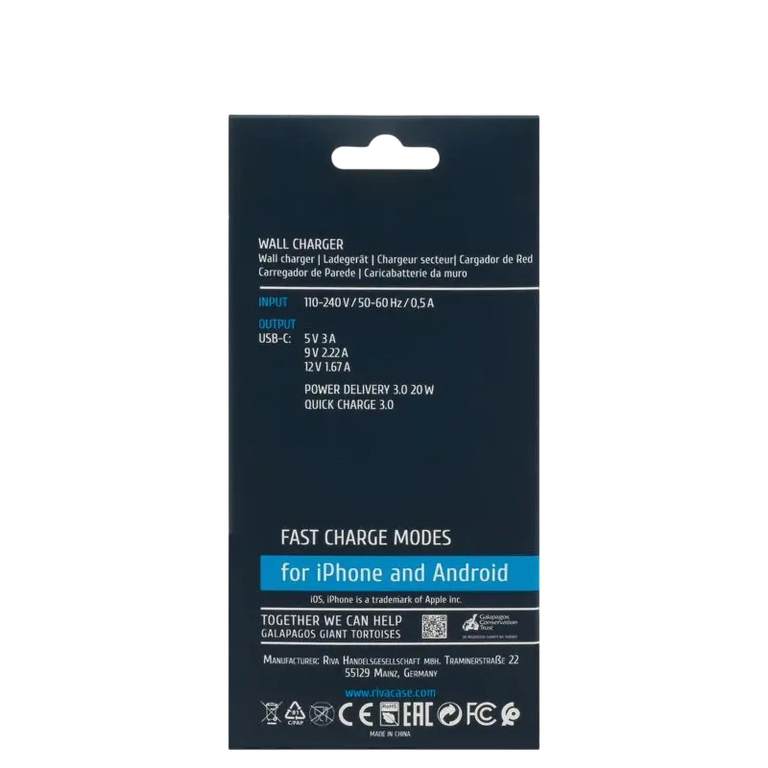 Încărcător Rivacase PS4101 W00, 20W, Alb
