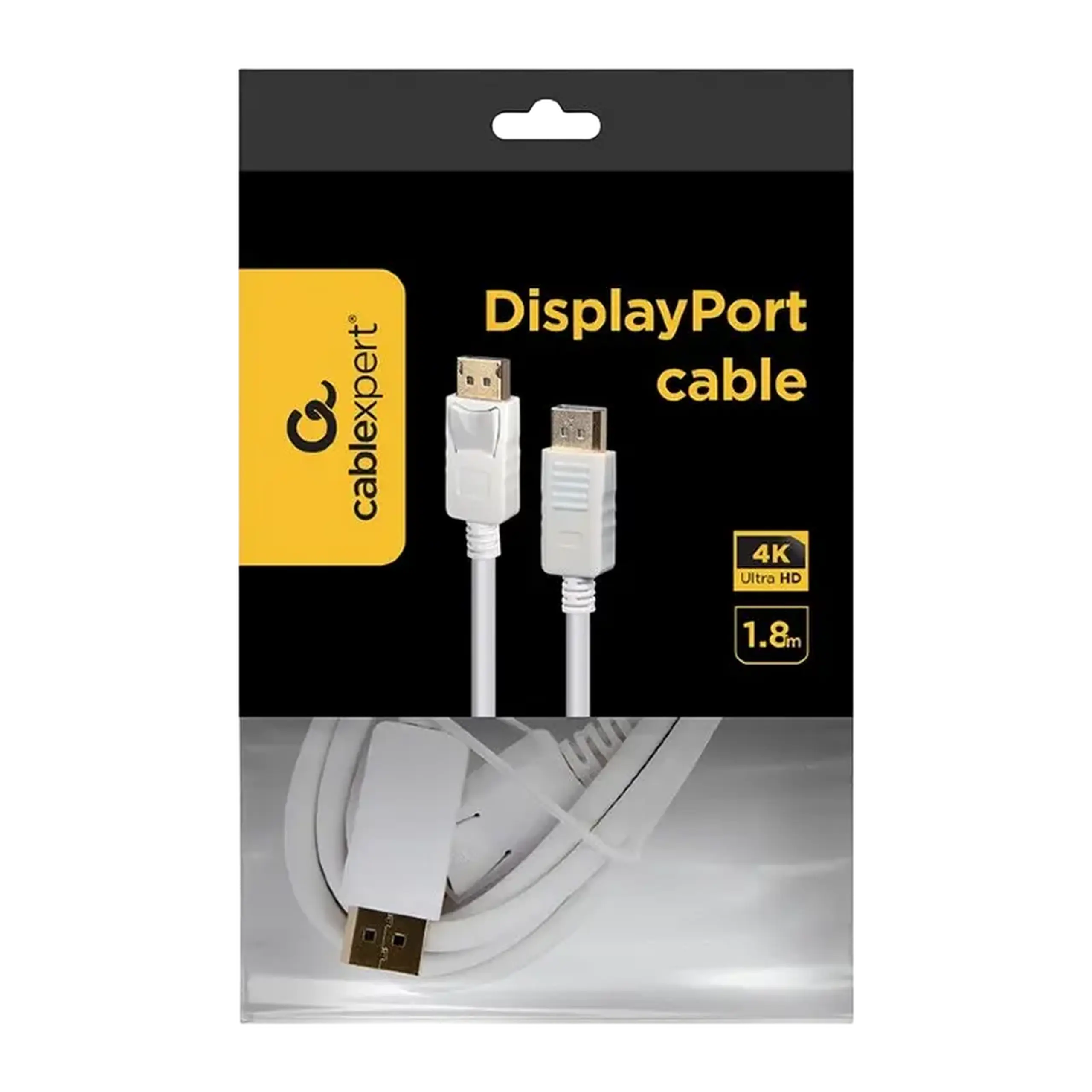 Cablu Video Cablexpert CC-DP2-6-W, DisplayPort (M) - DisplayPort (M), Alb