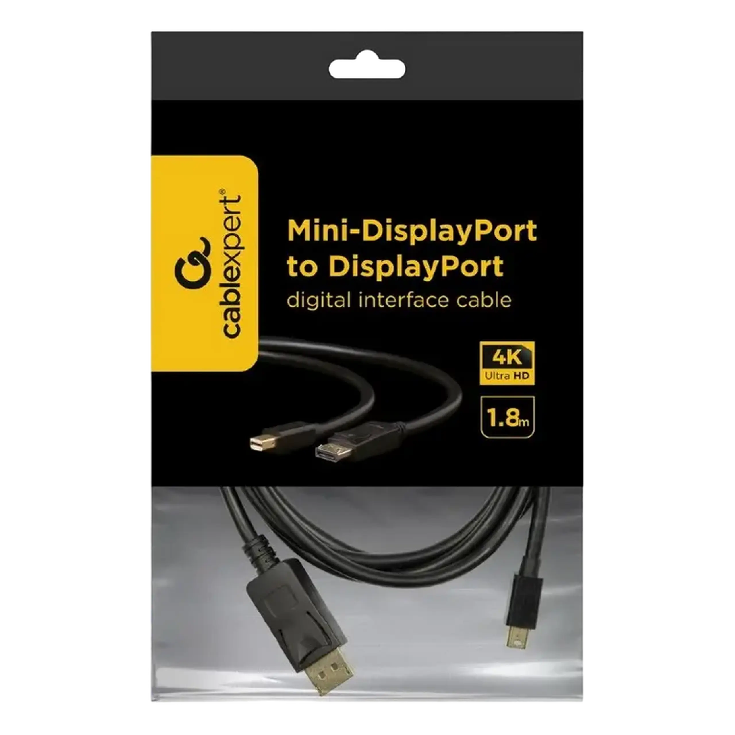 Cablu Video Cablexpert CCP-mDP2-6, MiniDP (M) - DisplayPort (M), 1,8m, Negru