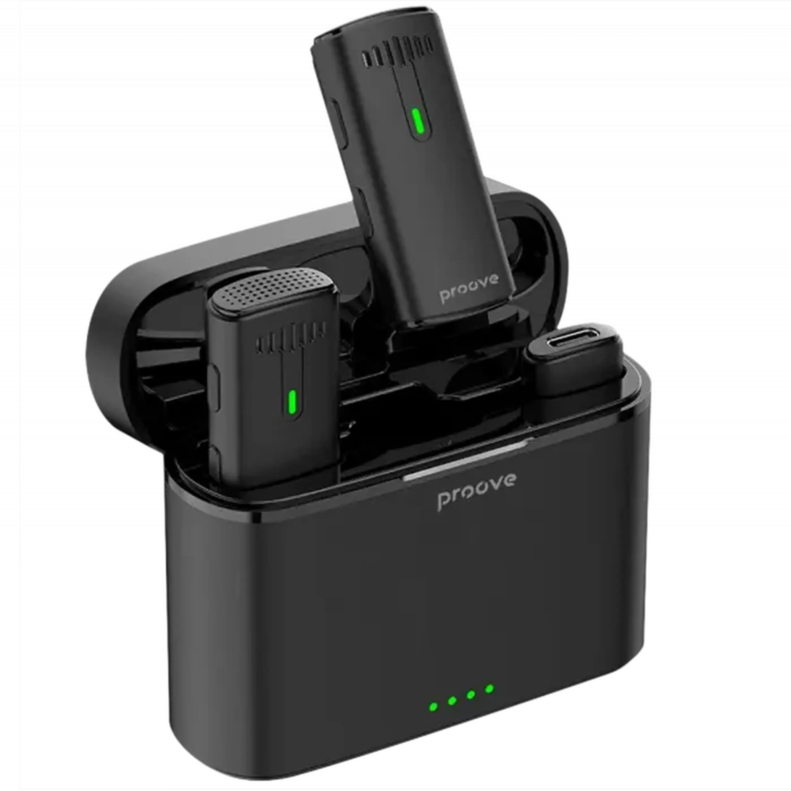 Microfon portabil pentru înregistrare vocală Proove Demo Lightning, Fără fir, Negru