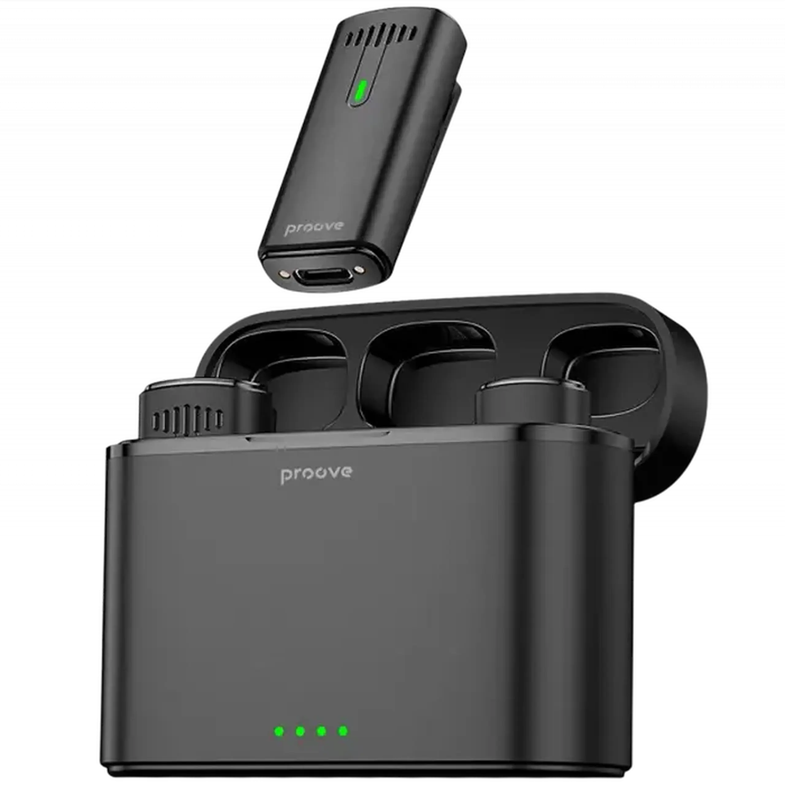 Microfon portabil pentru înregistrare vocală Proove Demo Lightning, Fără fir, Negru
