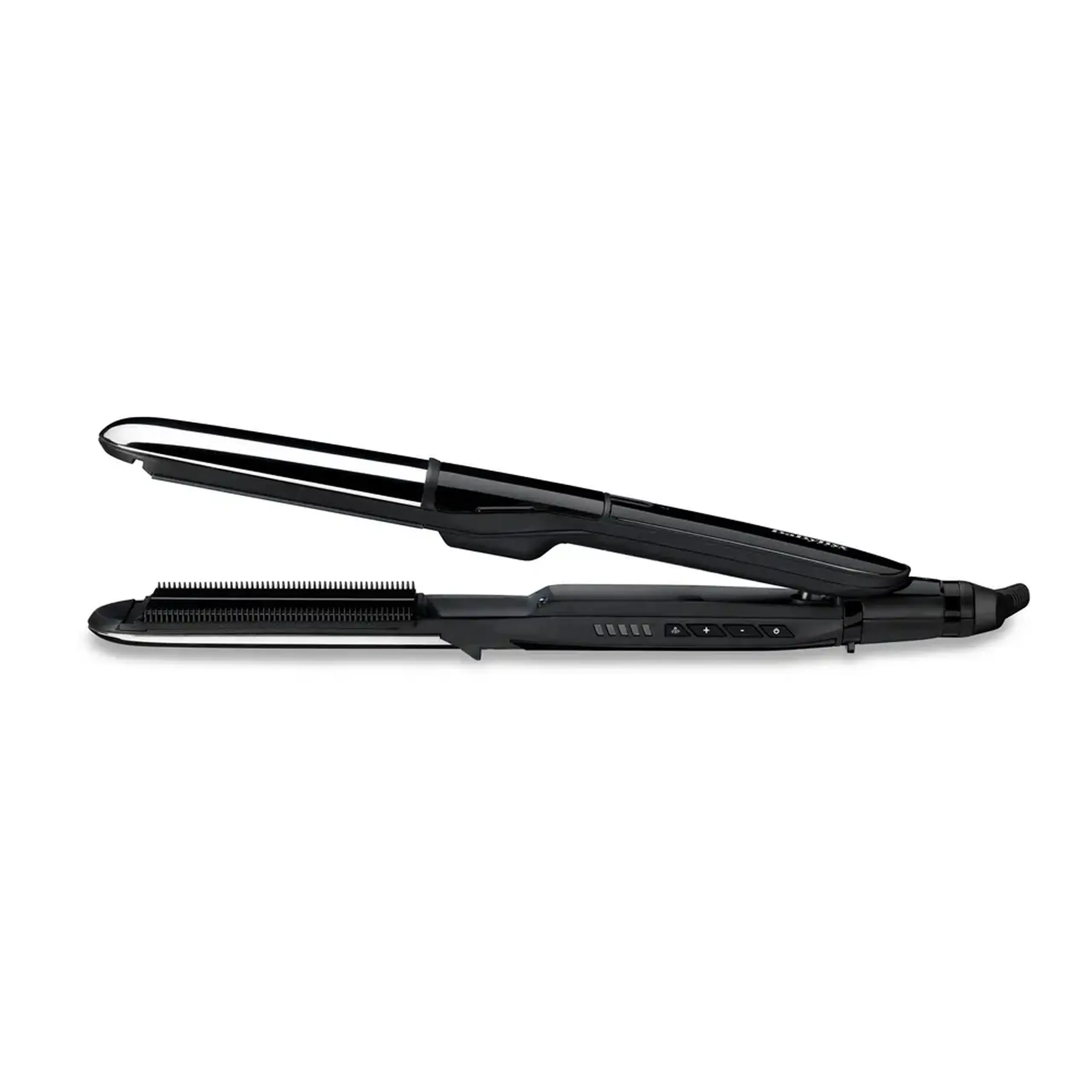 Placă de îndreptat părul BaByliss 2 in 1 Steam Shine ST496E, Negru