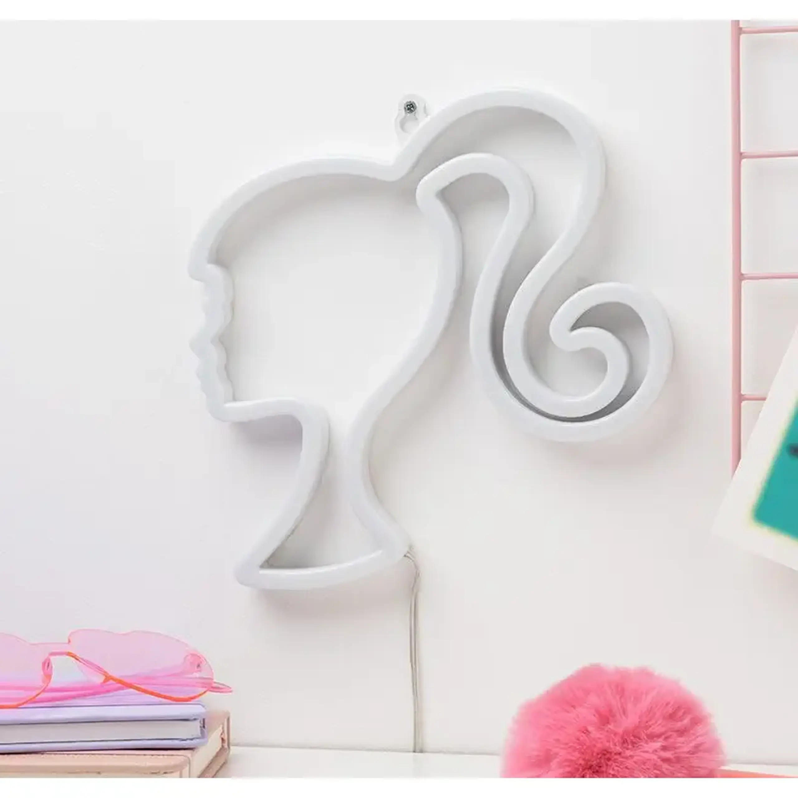Lampă de noapte Paladone Barbie Wall Mountable LED Neon Light, Roz