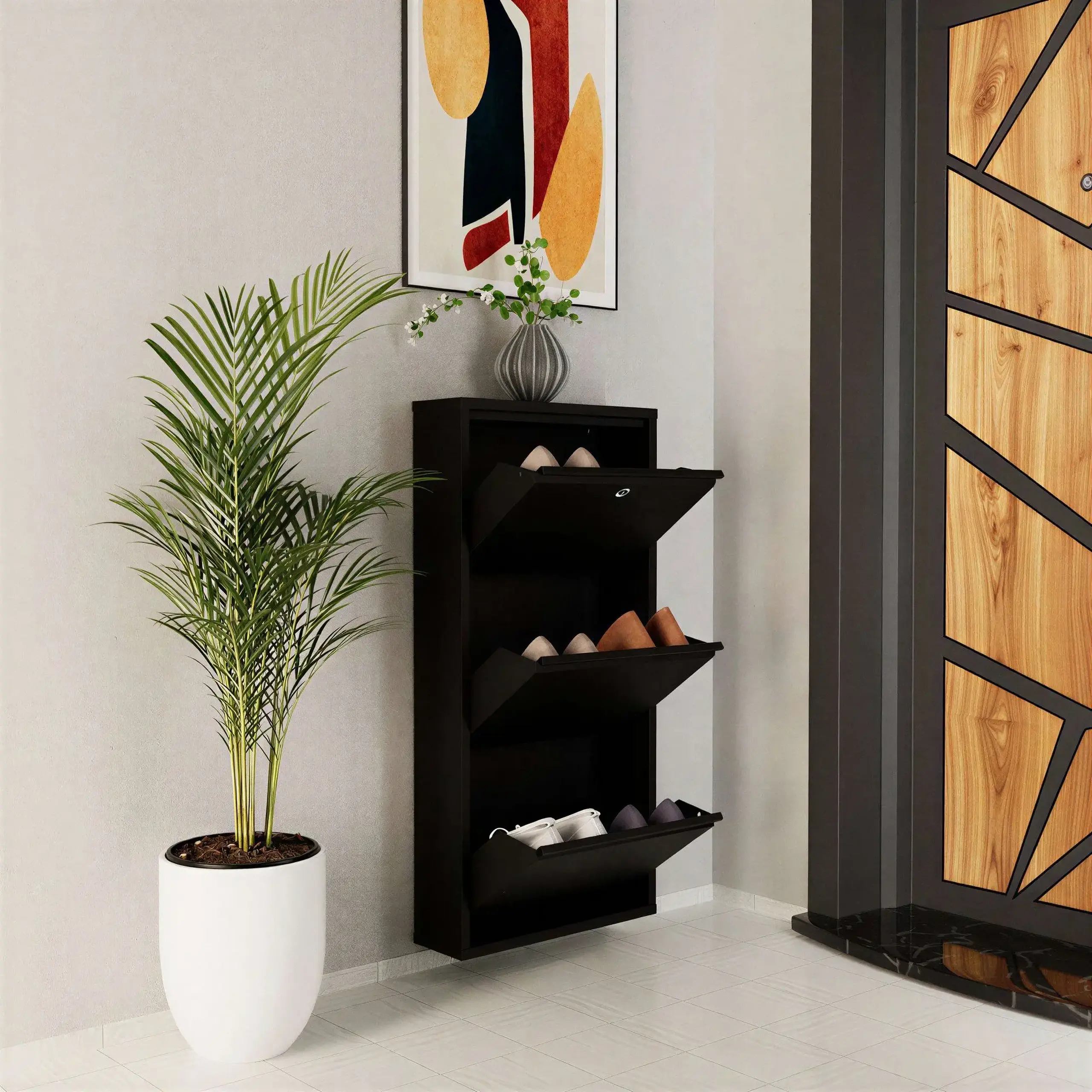 Pantofar, Locking 3 Piece Metal - Black, 50 x 103 x 15 cm