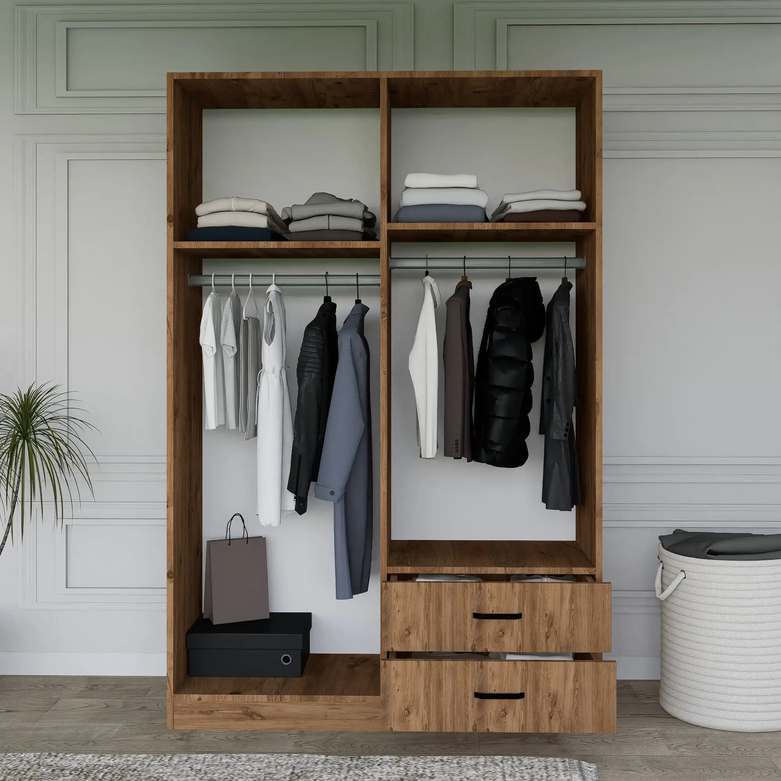 Dulap, Yaman 1600-028 - Pine, 120 x 180 x 45 cm