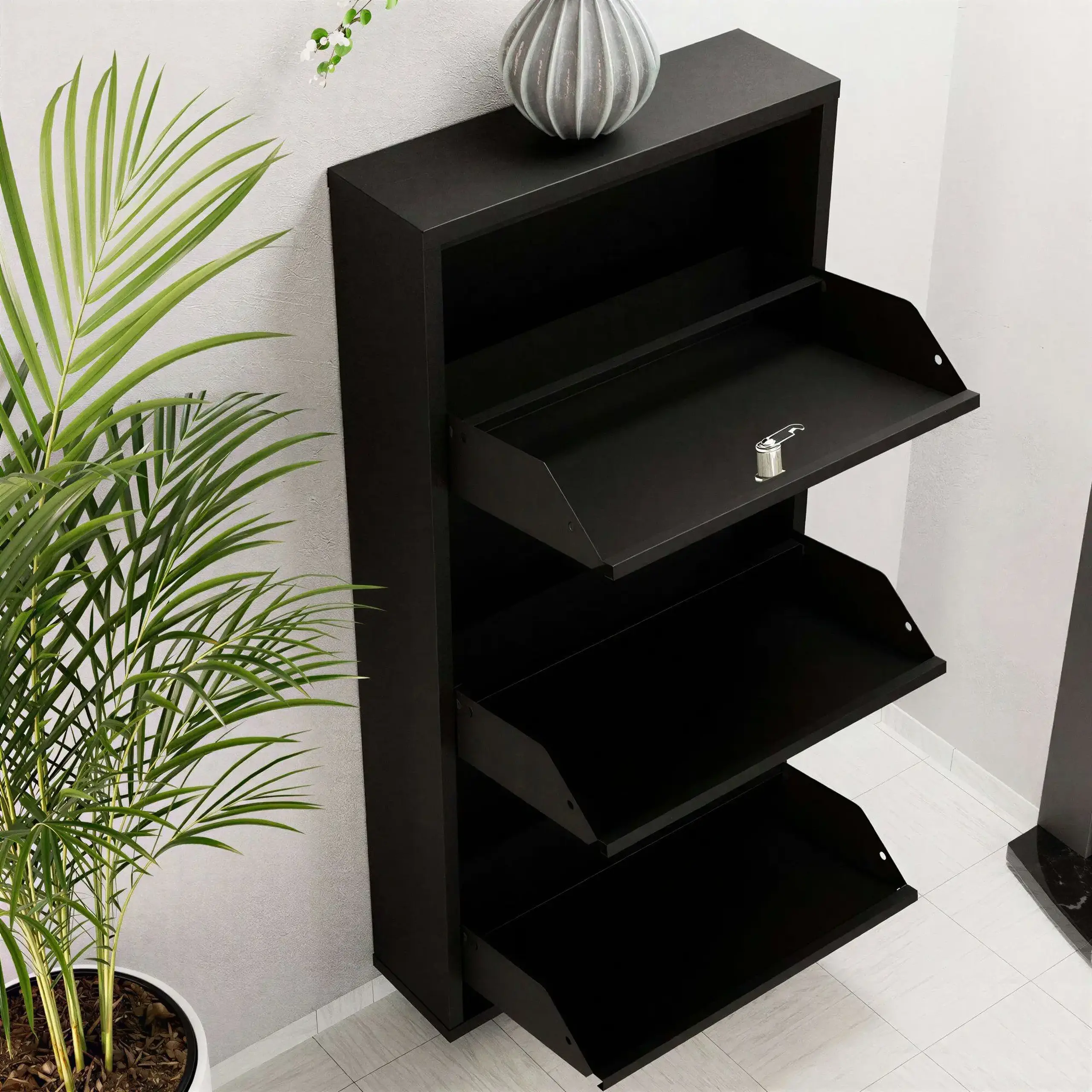 Pantofar, Locking 3 Piece Metal - Black, 50 x 103 x 15 cm