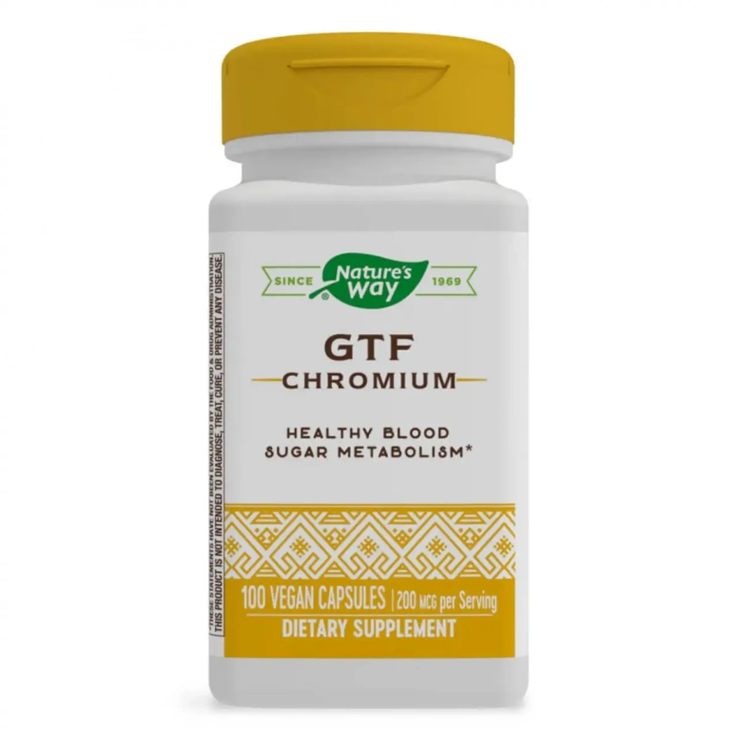 Nature's Way, GTF Chromium 200mg, 100 veg caps