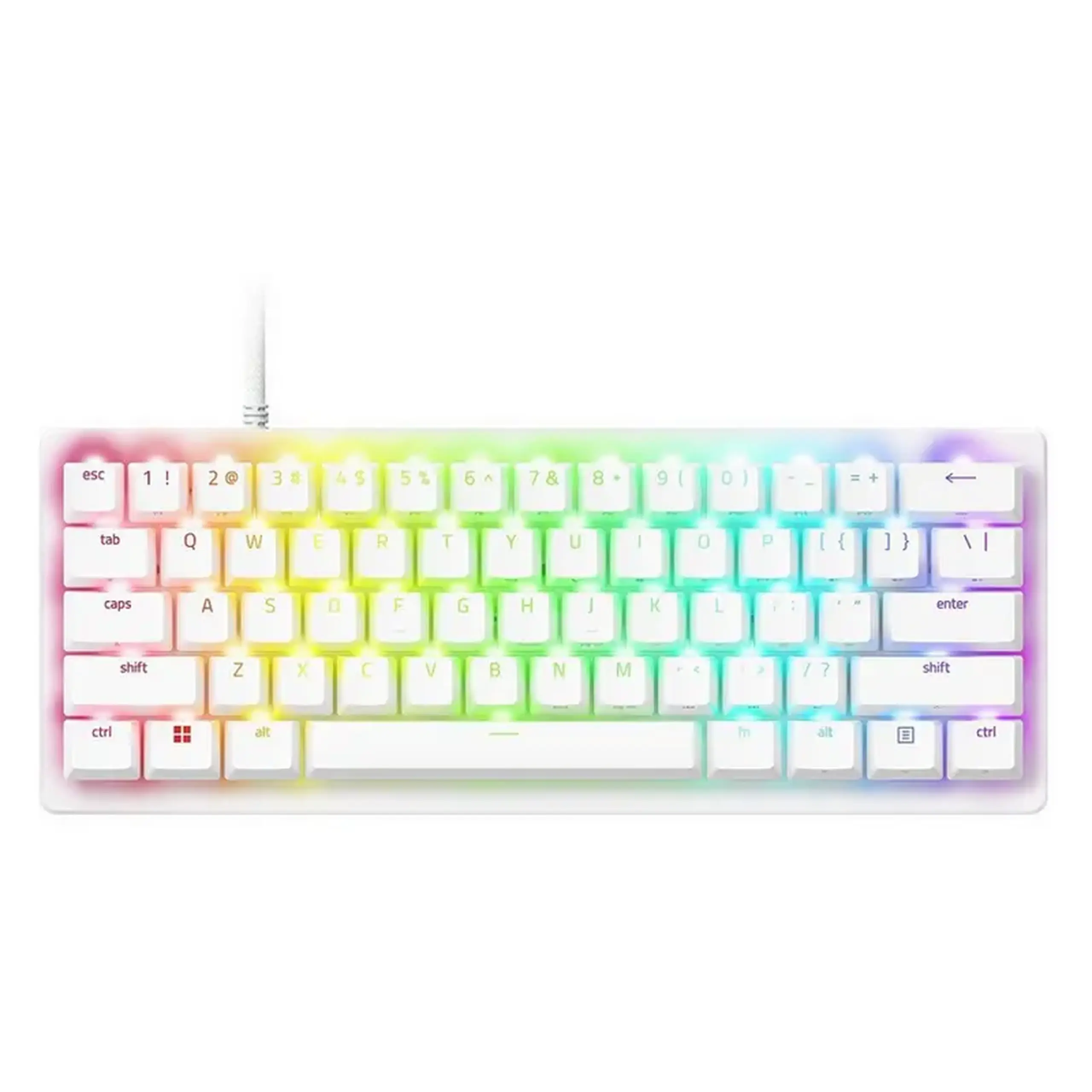 Tastatură pentru jocuri Razer Huntsman V3 Pro Mini, albă