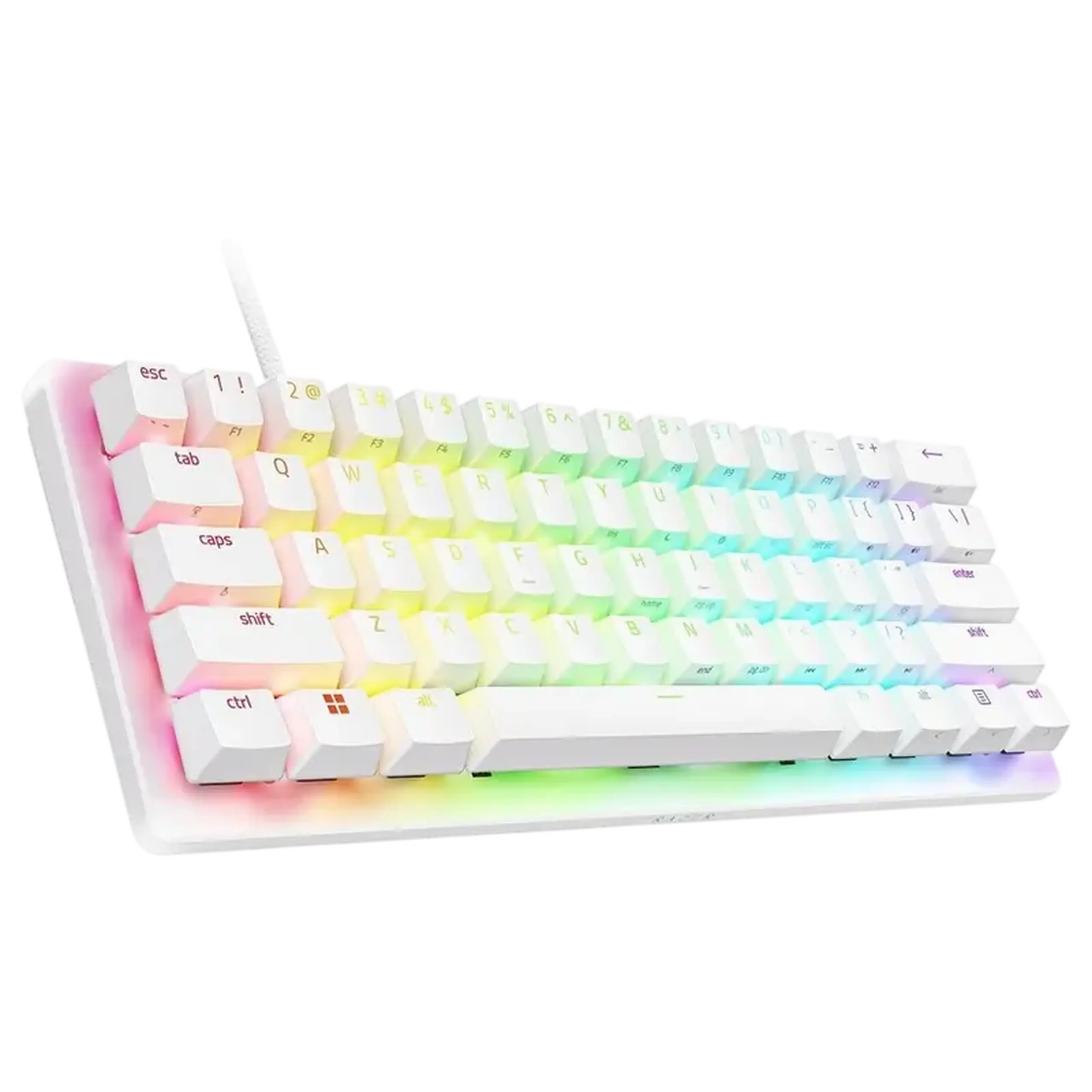 Tastatură pentru jocuri Razer Huntsman V3 Pro Mini, albă