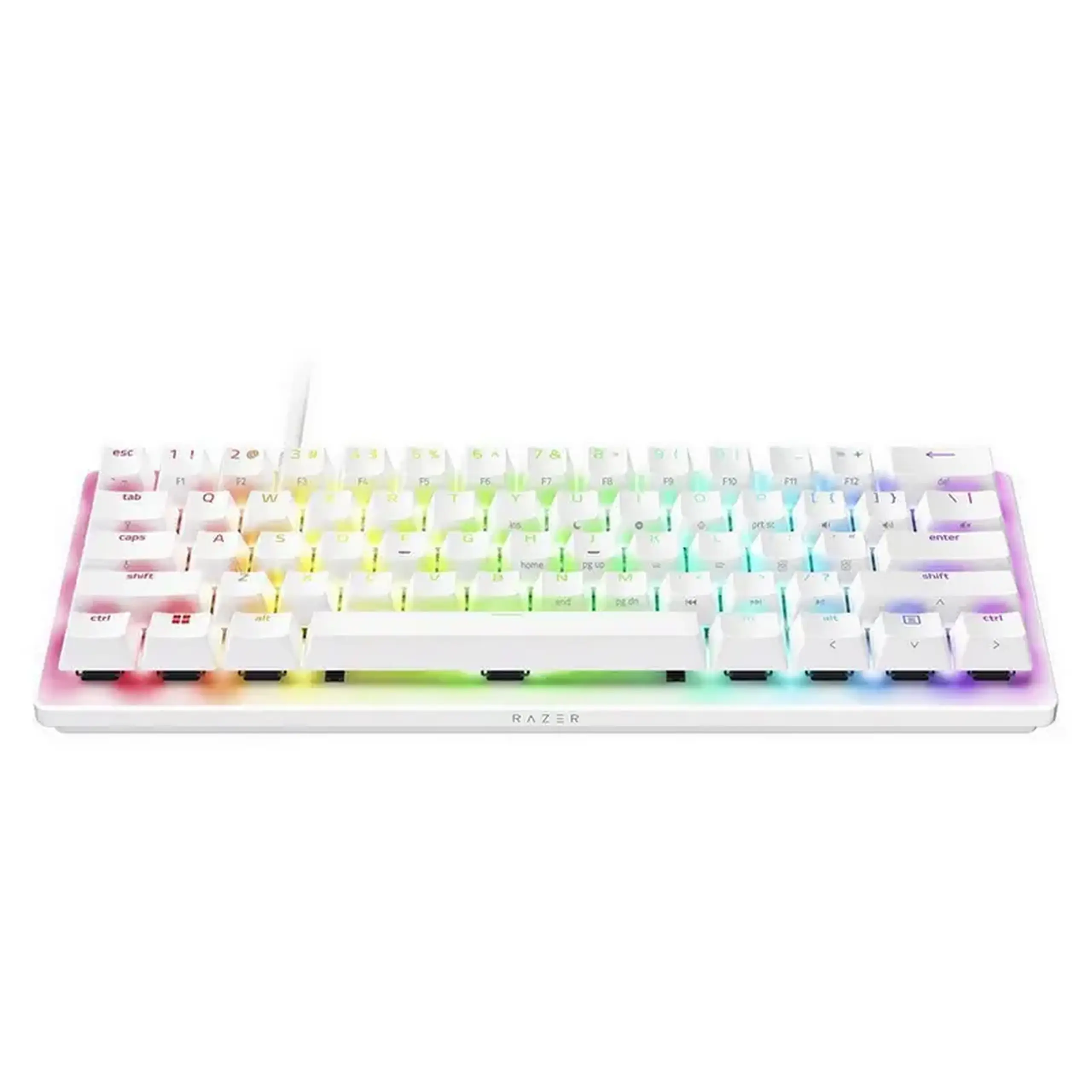 Tastatură pentru jocuri Razer Huntsman V3 Pro Mini, albă