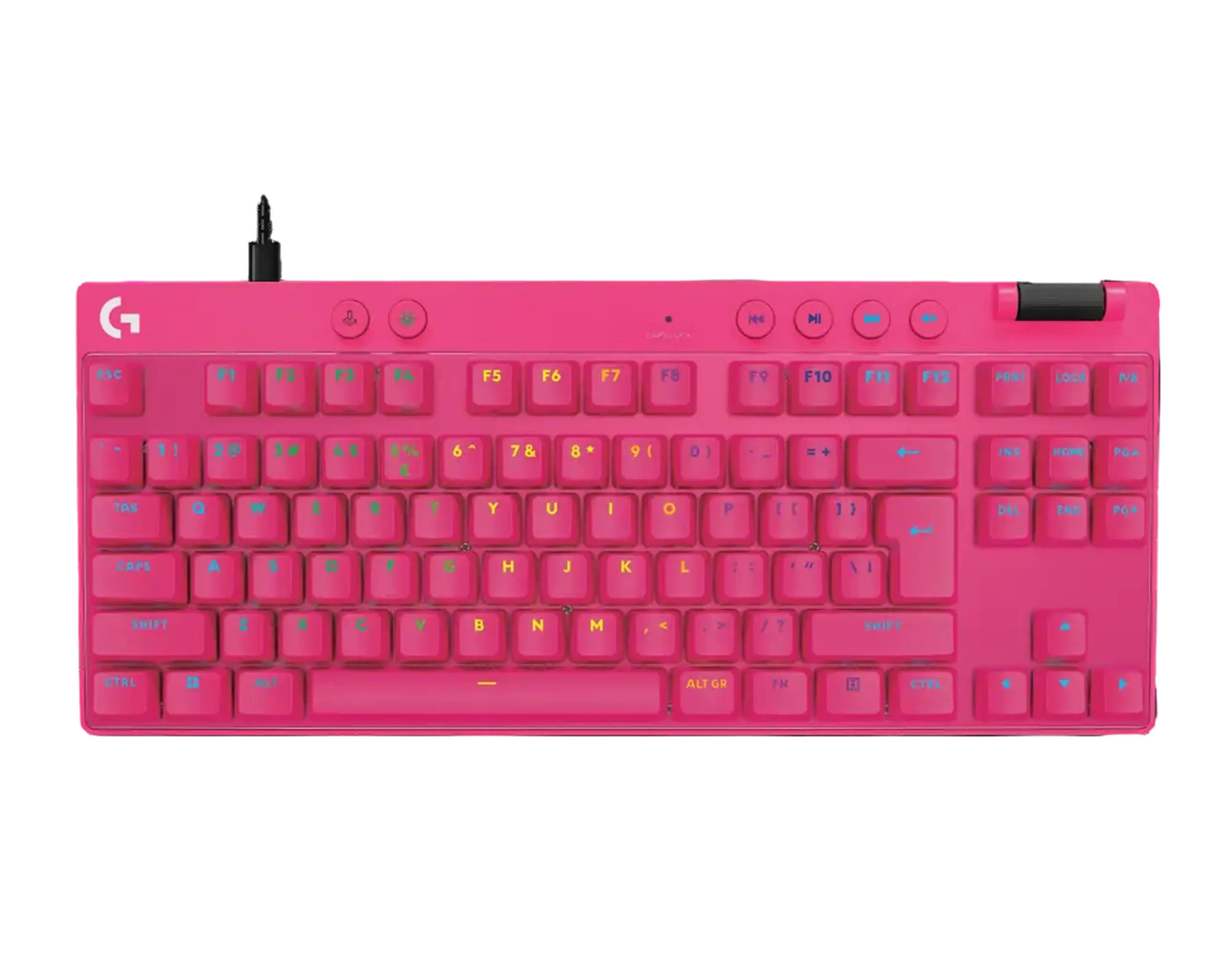 Tastatură Logitech G Pro X TKL Rapid, Cu fir, Magenta