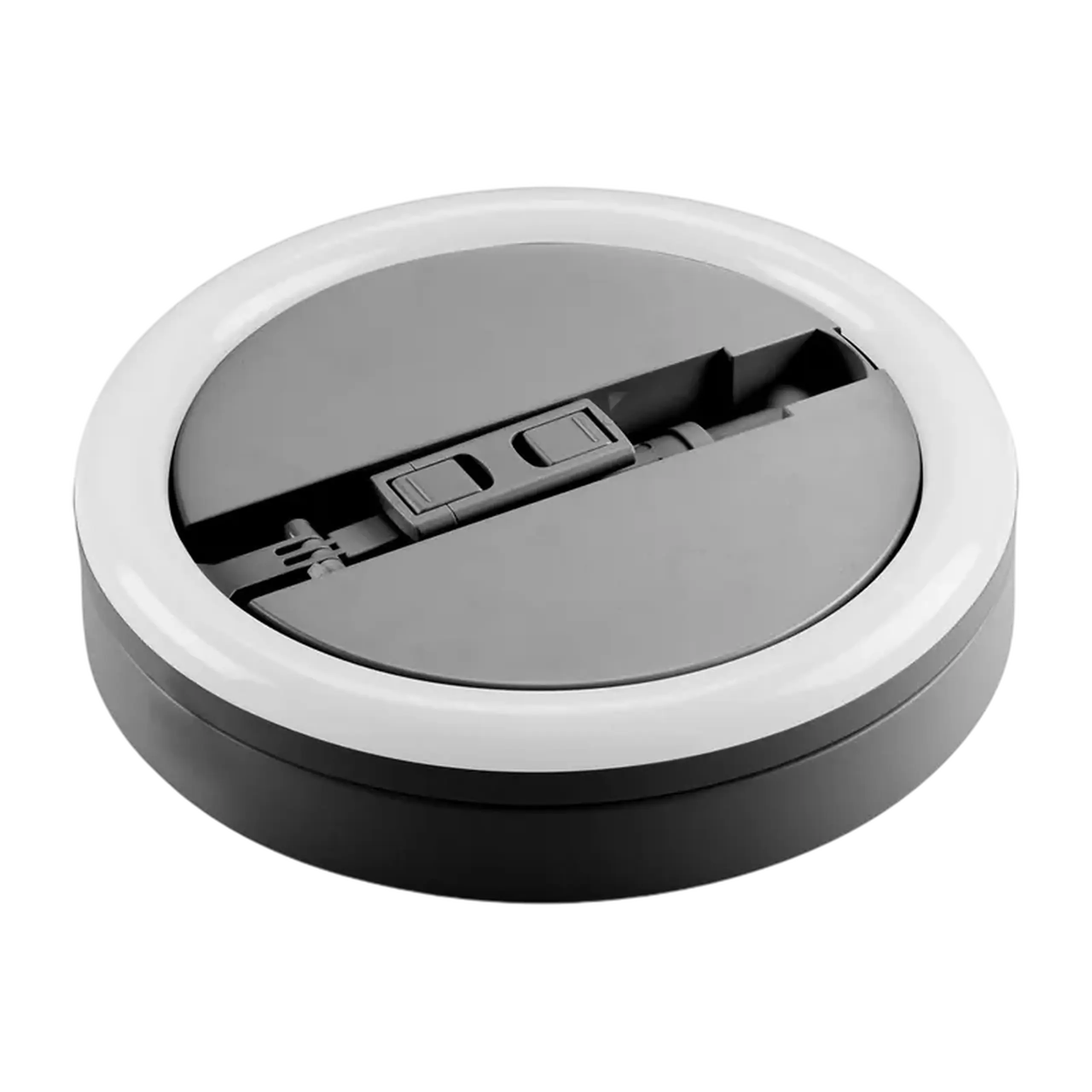 Lampă circulară Cellularline Selfie Ring Compact - Universale, Negru