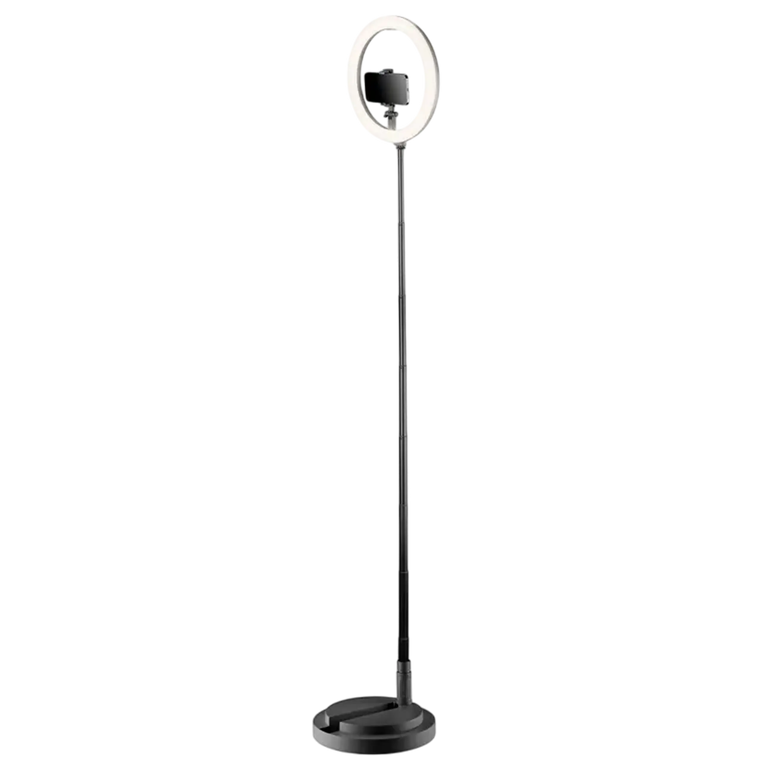 Lampă circulară Cellularline Selfie Ring Compact - Universale, Negru