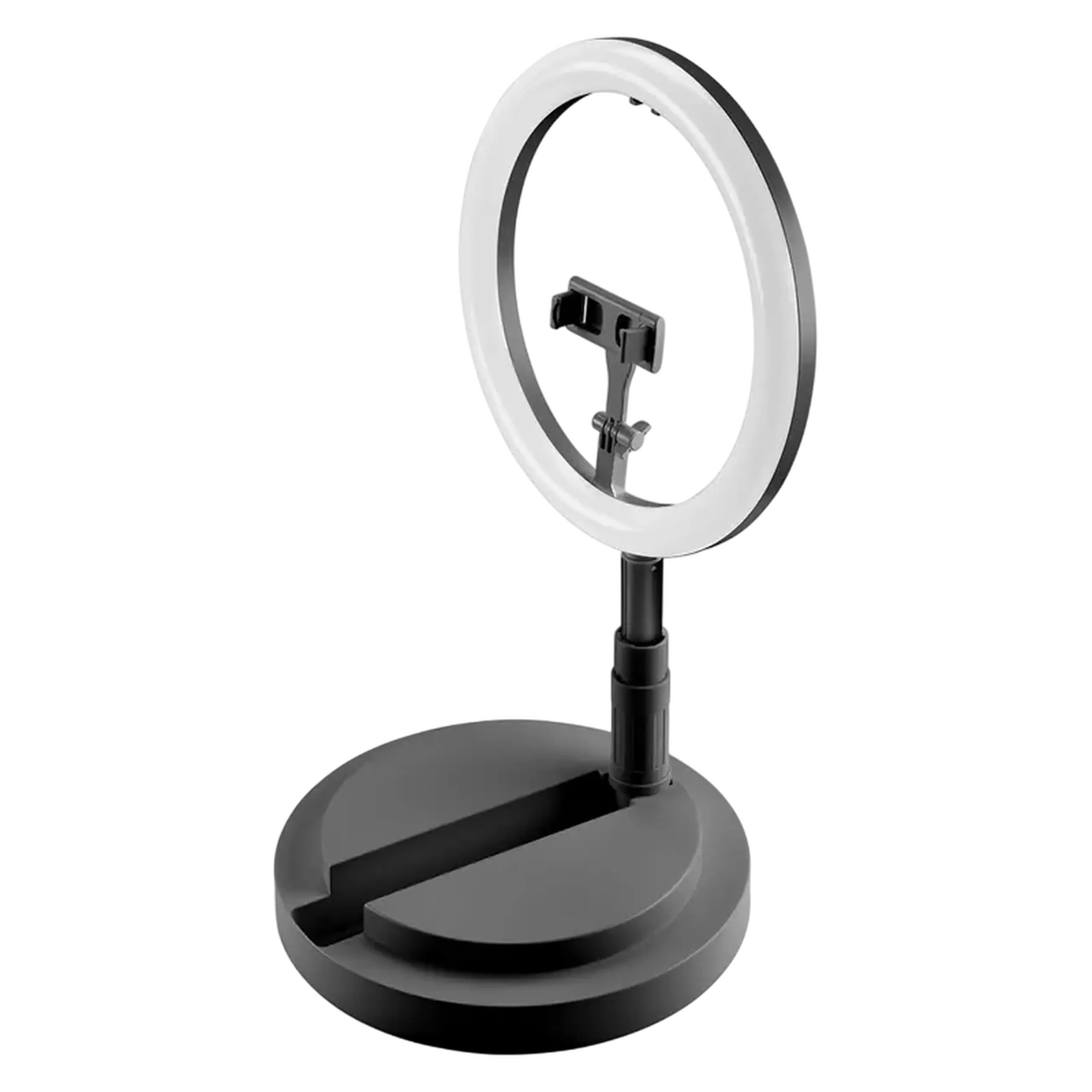 Lampă circulară Cellularline Selfie Ring Compact - Universale, Negru
