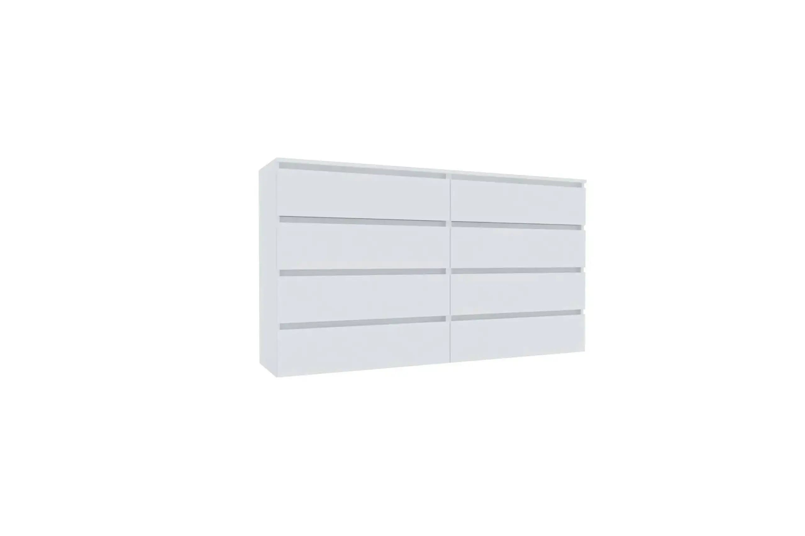 Comoda 4home Ideea K, 100x180x42 cm, 8 sertare, Nimfea Alba/Nimfea Alba